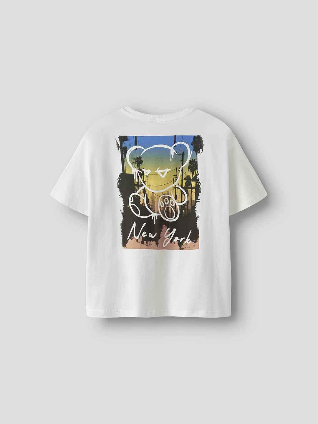 Name It t-shirt kids bianco con stampa orsetto