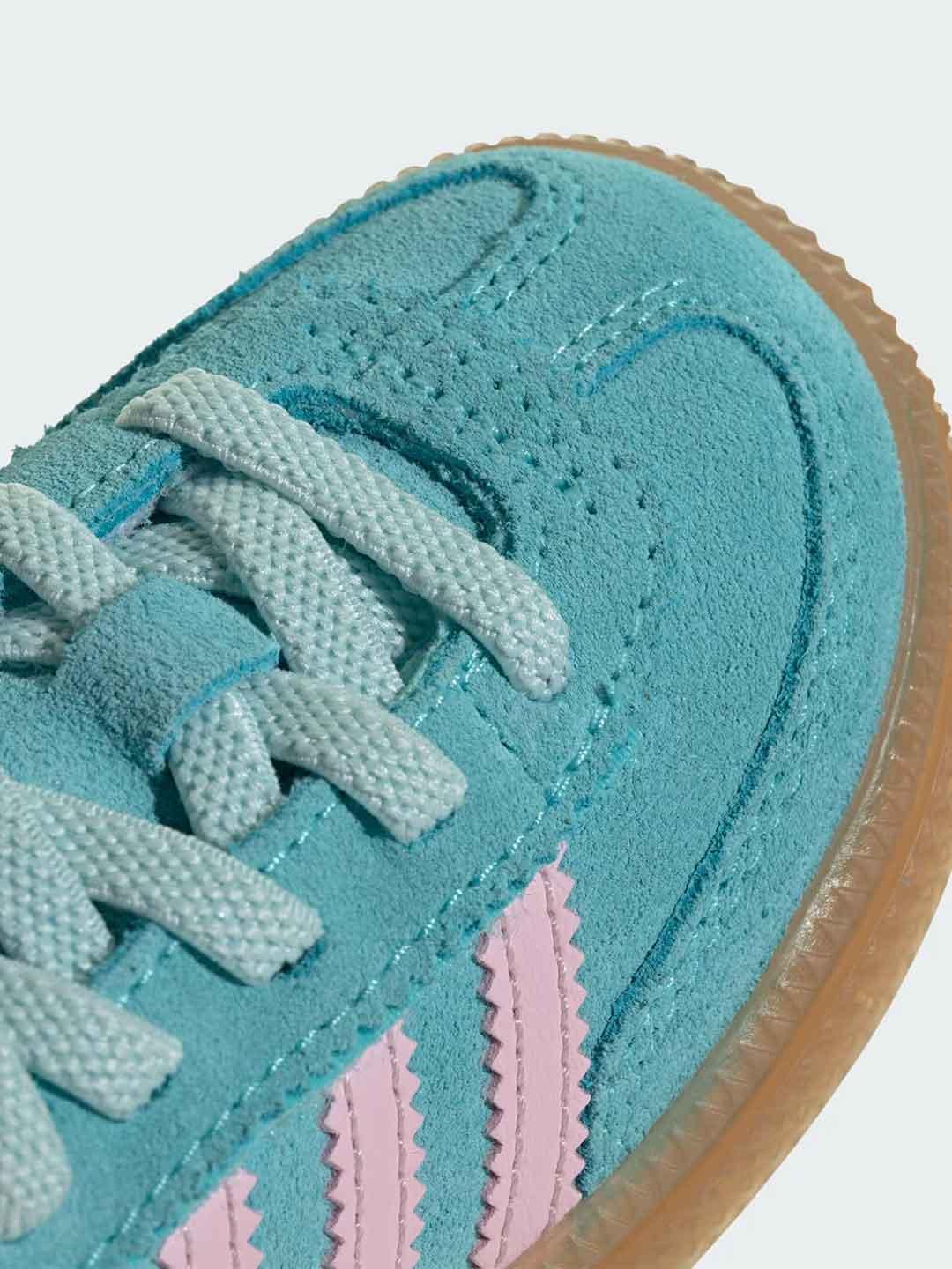 Adidas Handball Spezial CF sneakers kids celeste e rosa