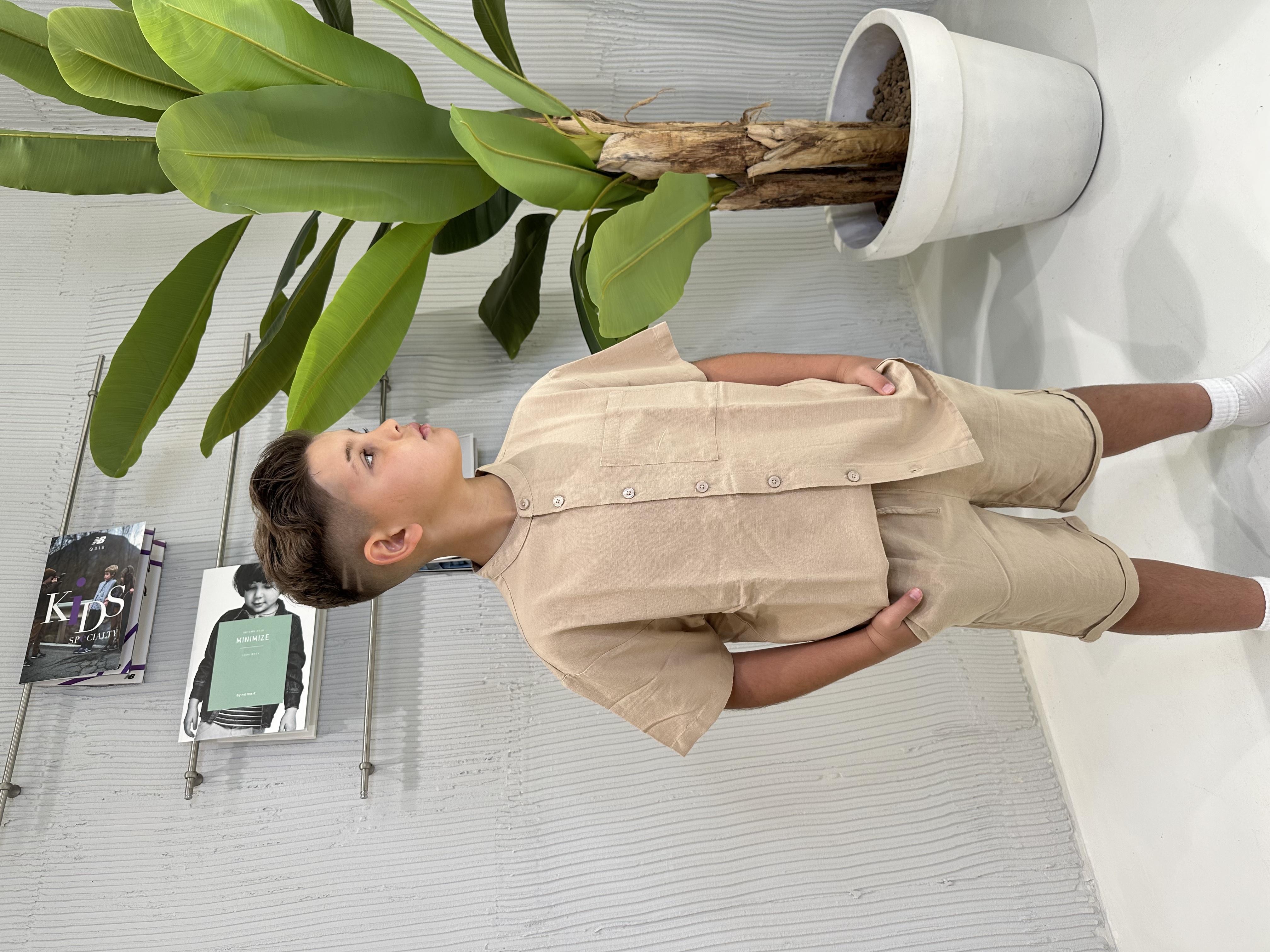 Name It bermuda kids beige con coulisse