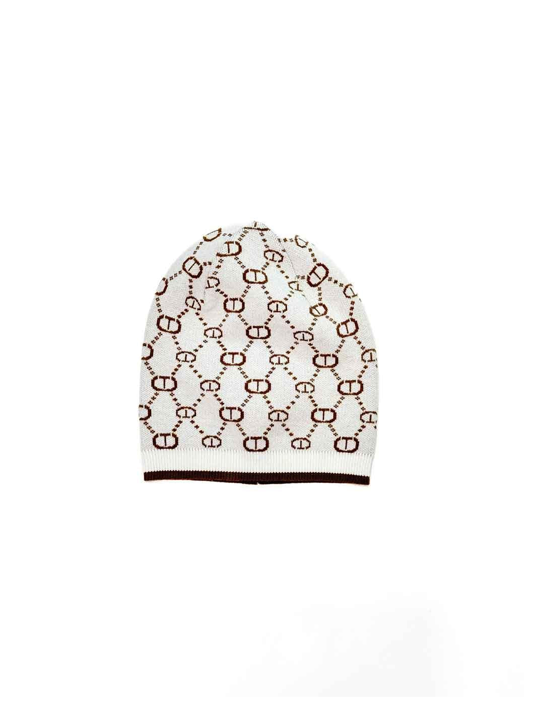 Twinset cappello kids panna logato