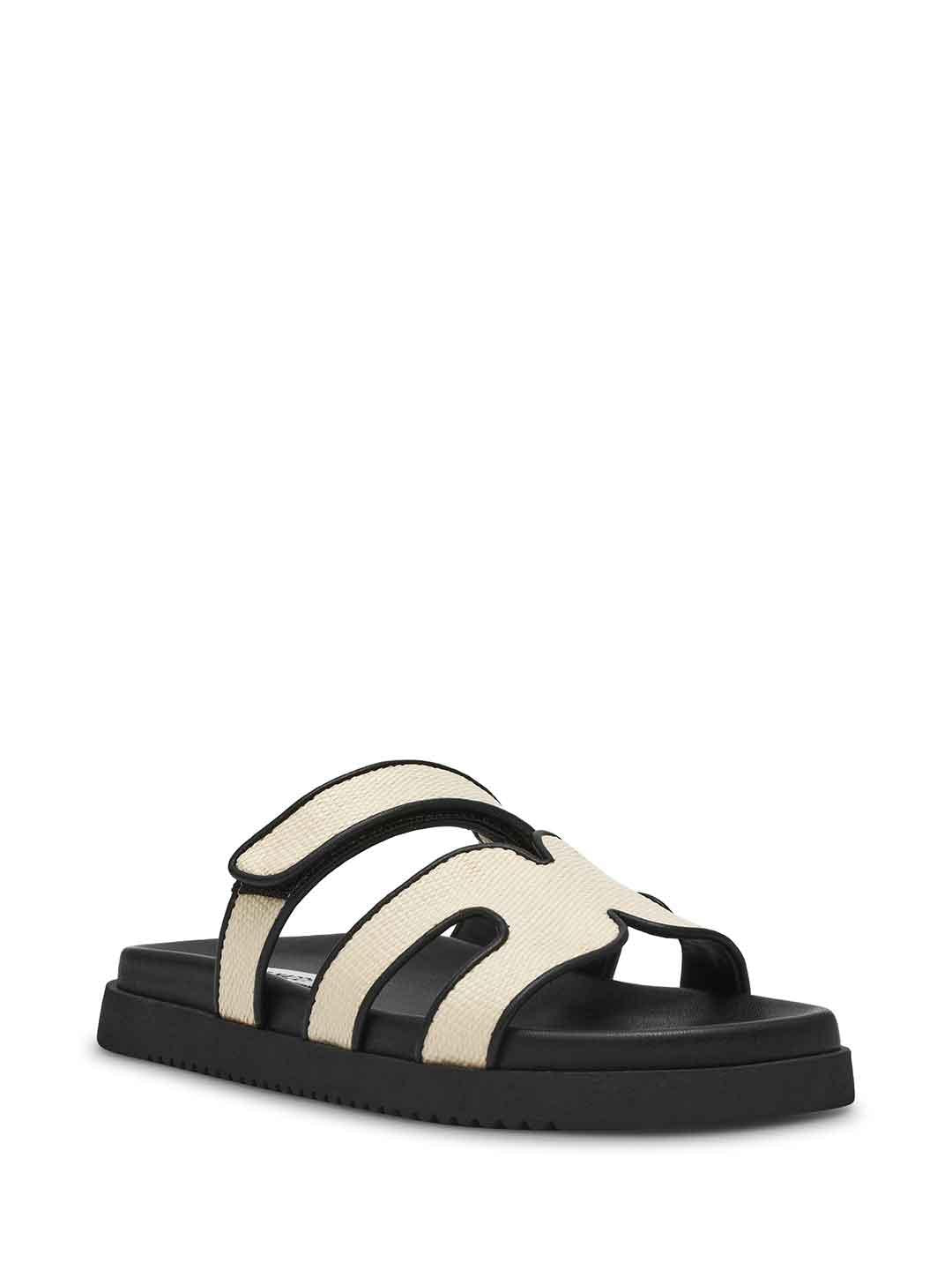 Steve Madden Missile sandali nero in rafia