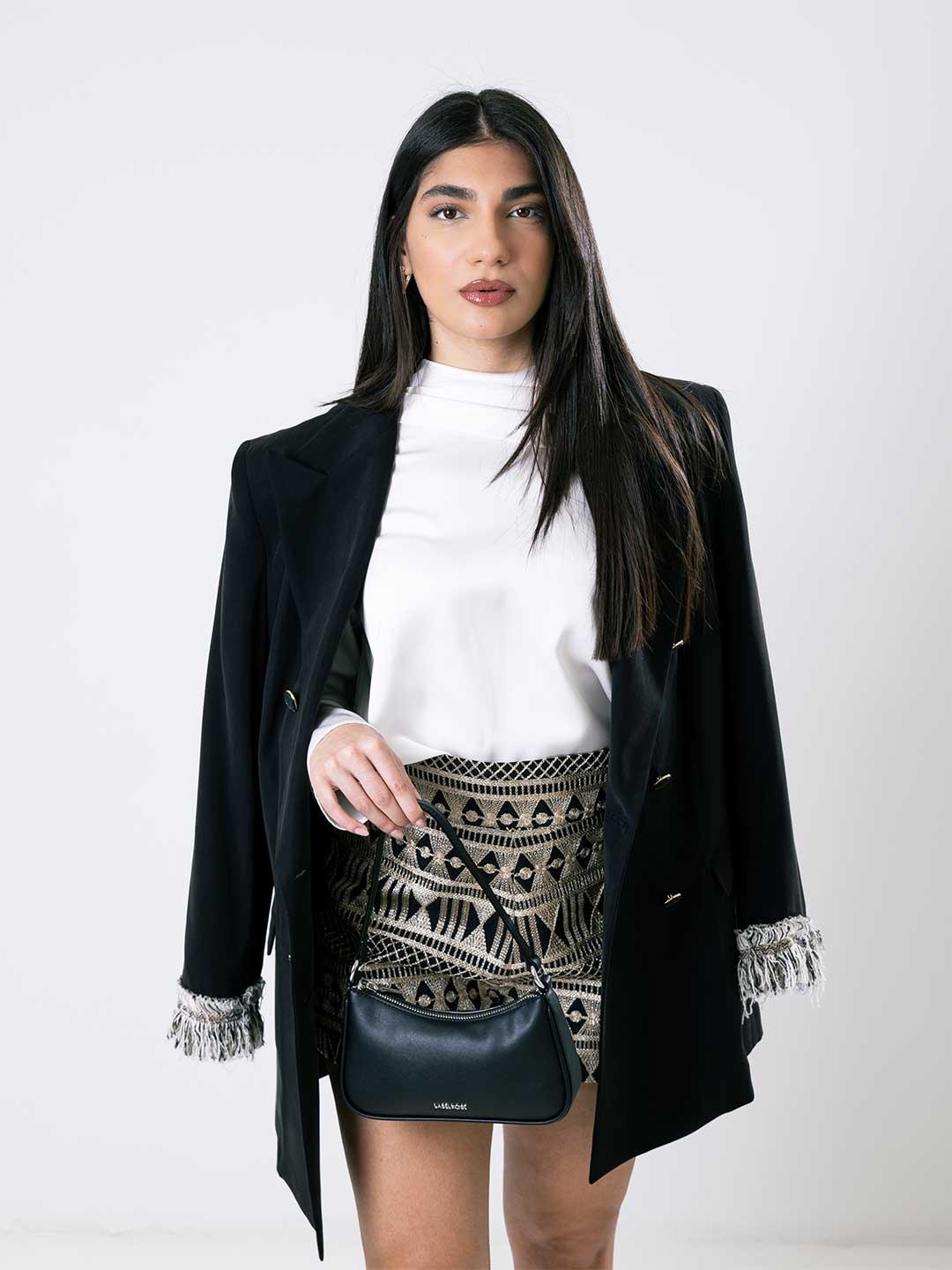 Bohemian Vì giacca nero indian