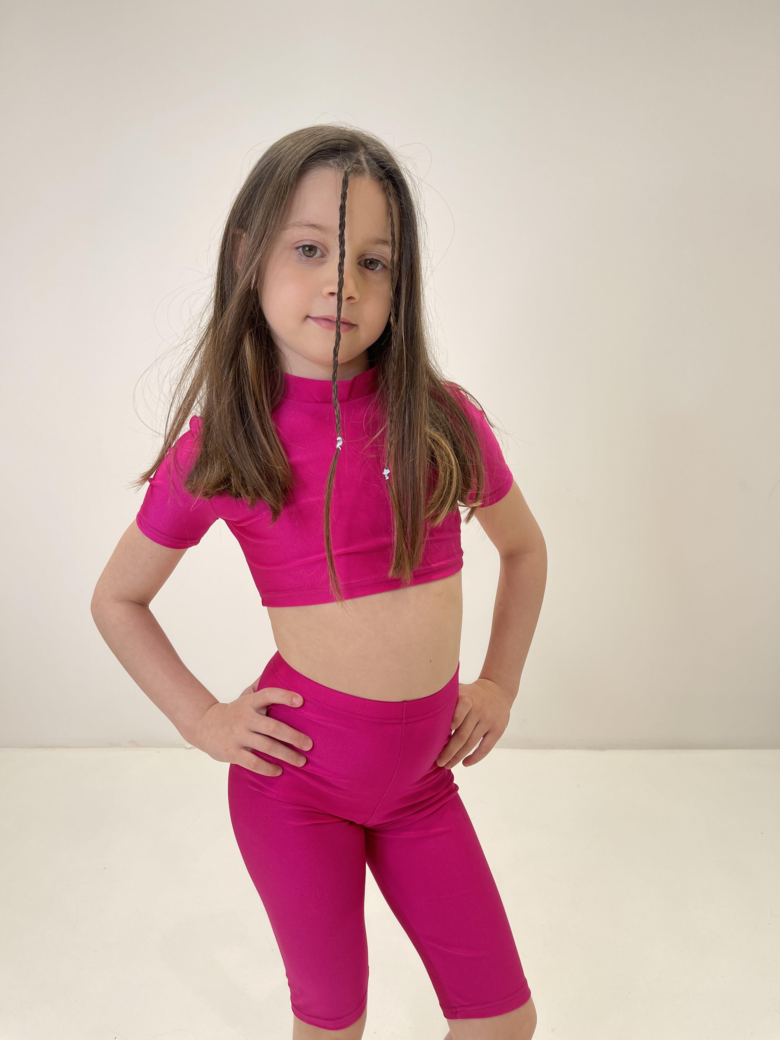 Island Coco leggings kids fucsia ciclista
