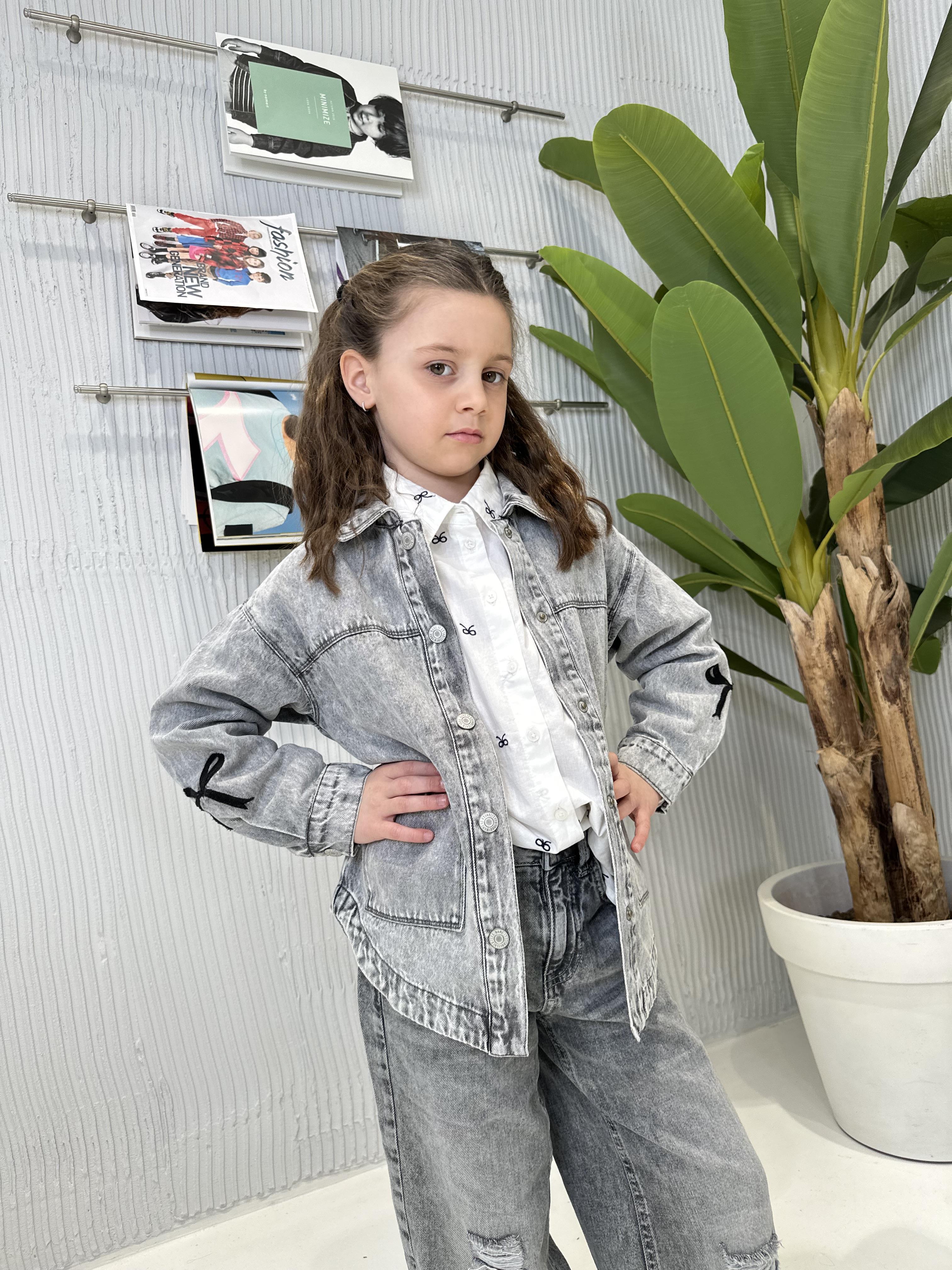 Name It camicia kids bianco con fiocchi