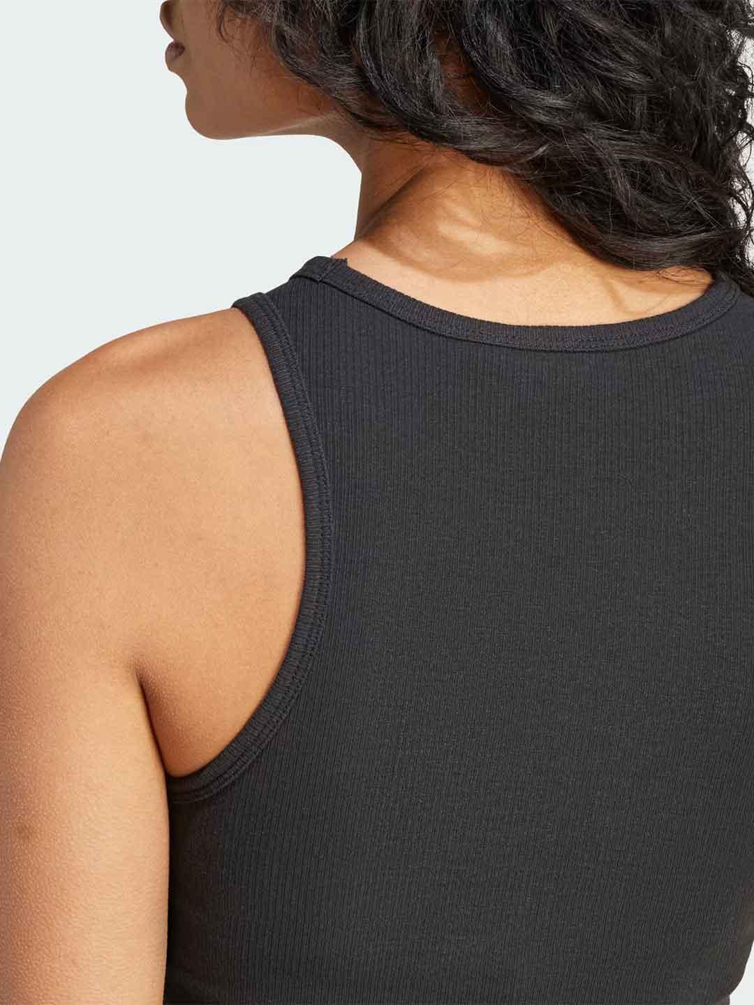 Adidas canotta nero a coste crop