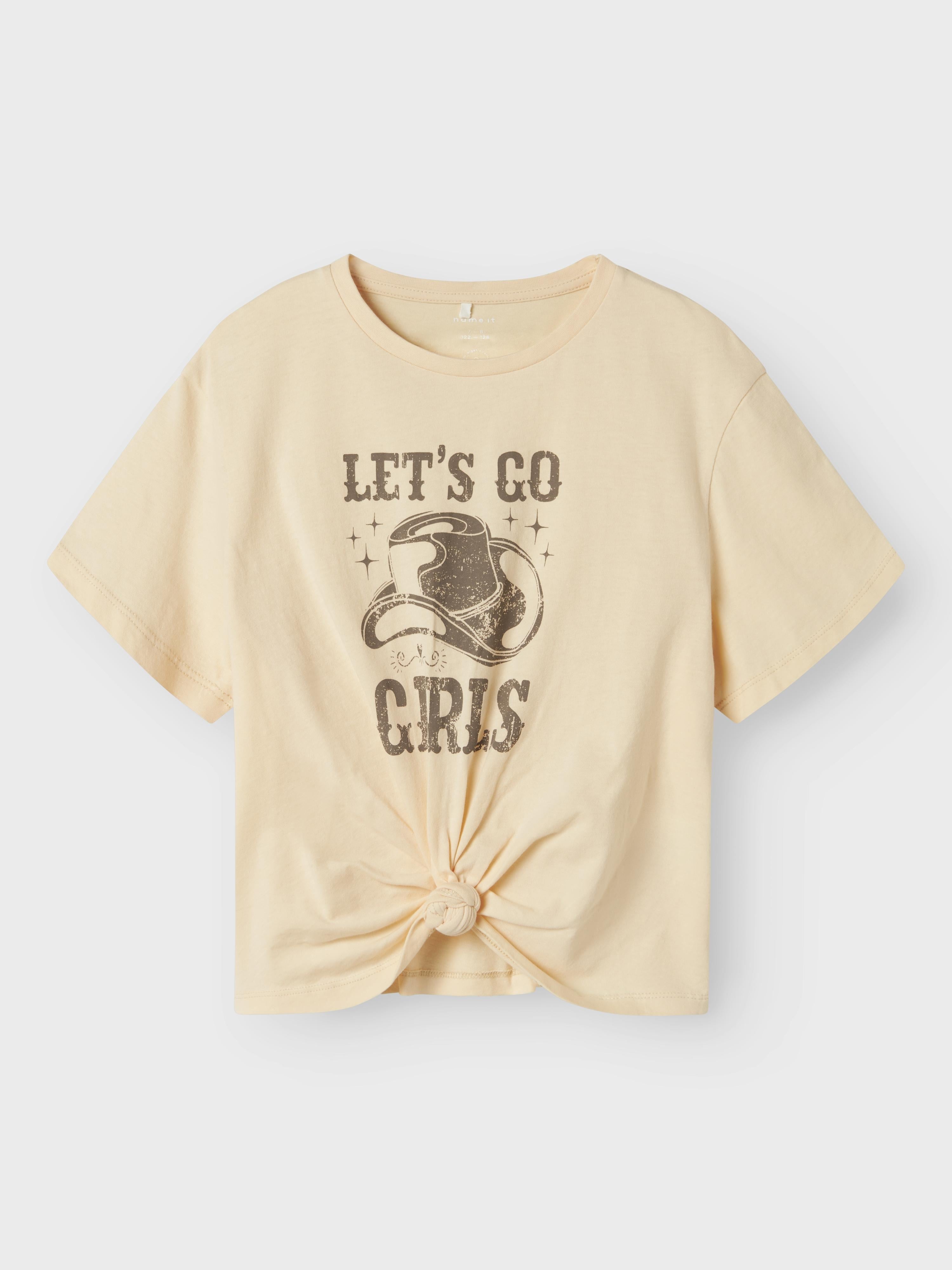 Name It t-shirt kids rosa con stampa cowgirl