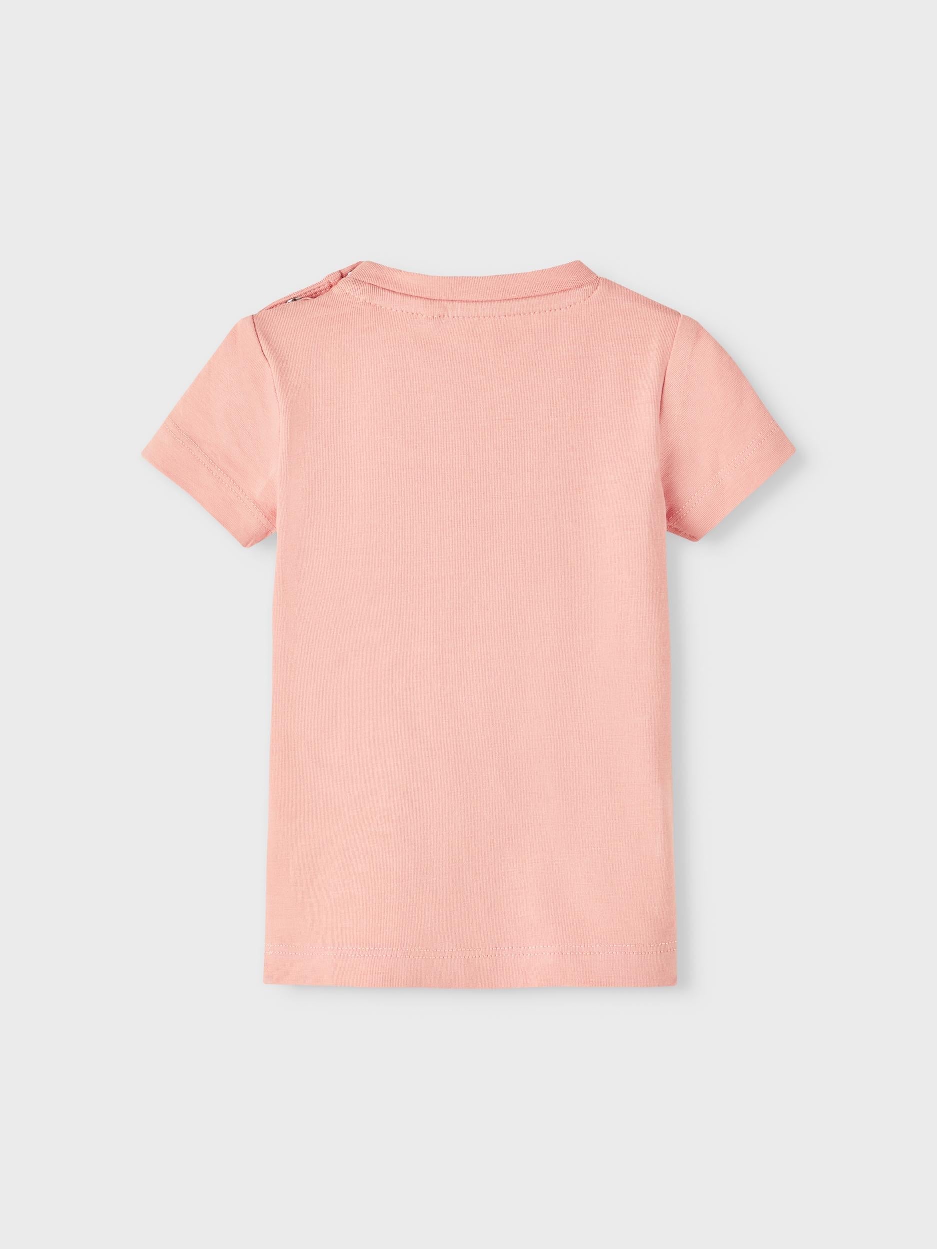 Name It t shirt rosa con stampa neonati