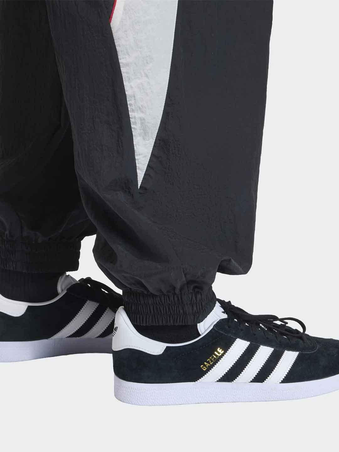 Adidas pantalone nero e rosso