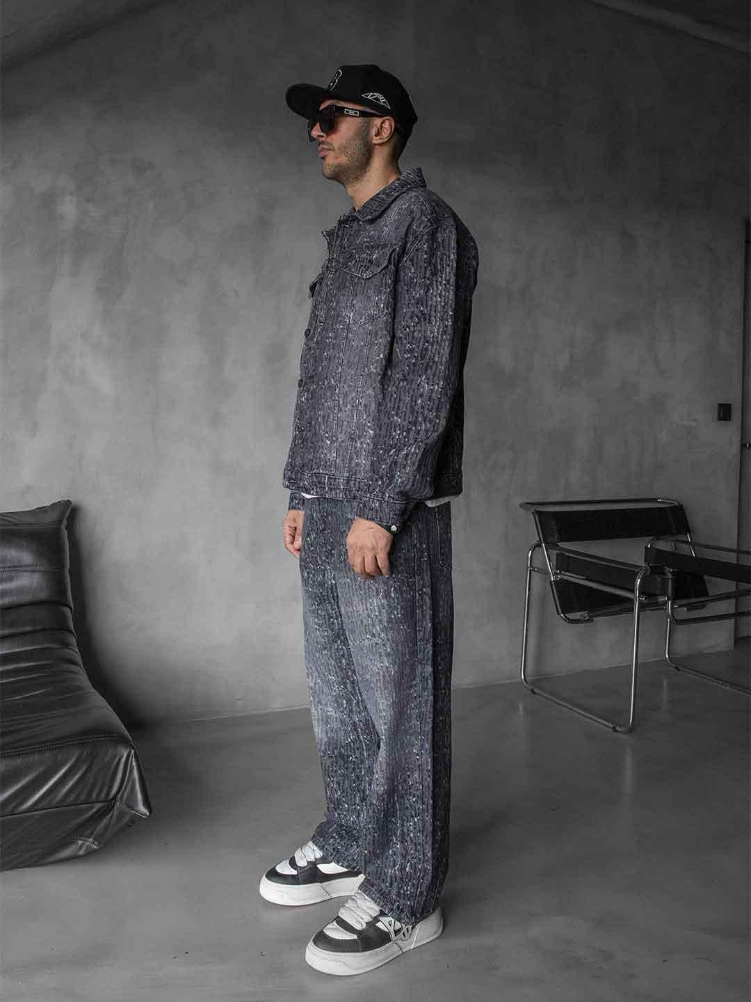 Black Island giubbino grigio in jeans