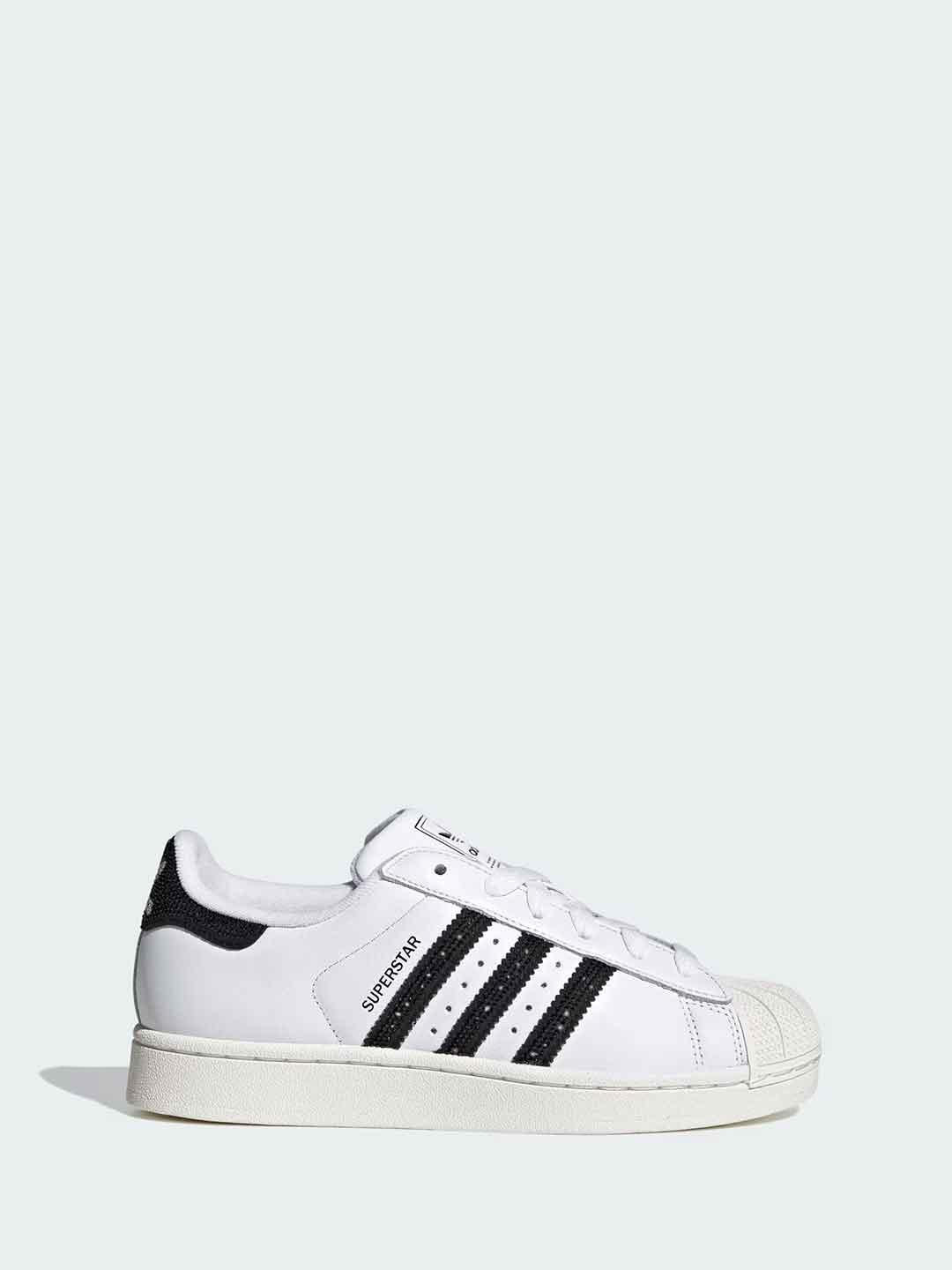 Adidas Super Star II sneakers bianco con strass