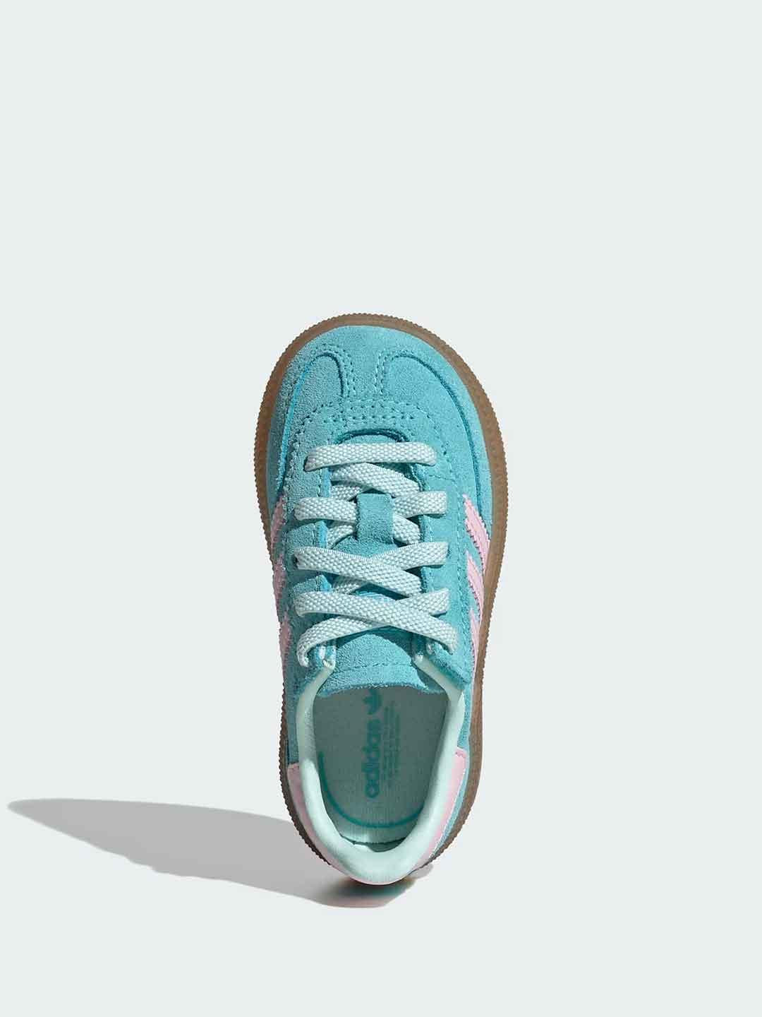 Adidas Handball Spezial CF sneakers kids celeste e rosa