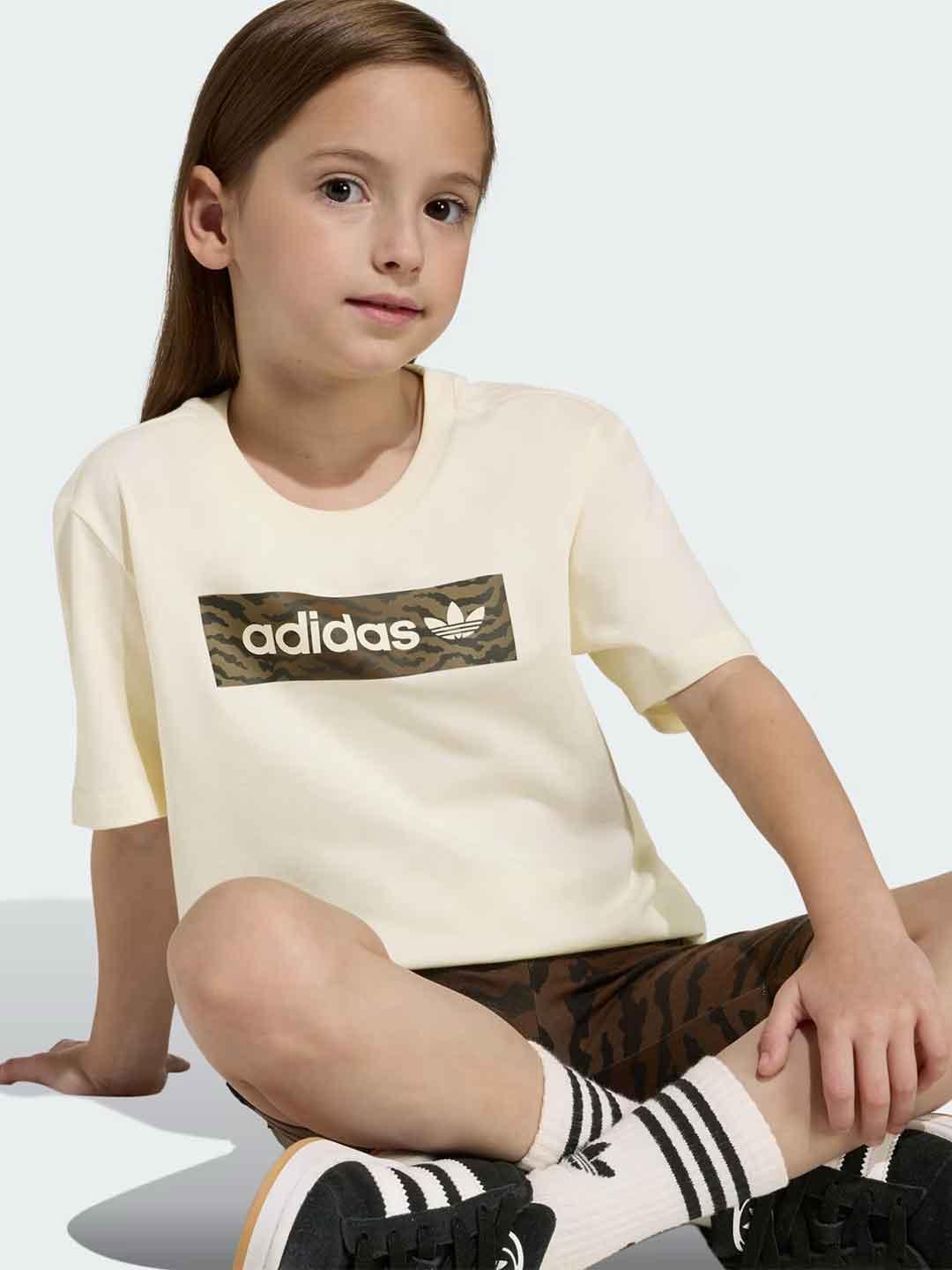 Adidas coordinato kids panna tigrato