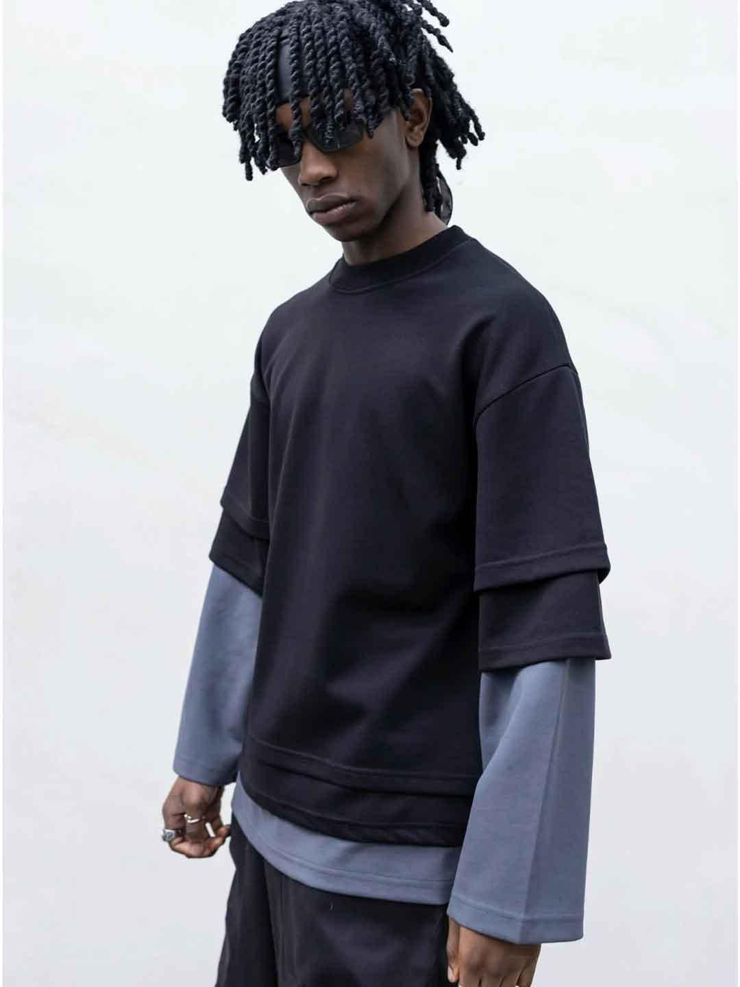 Prsent Day Long Triple t-shirt nero e blu
