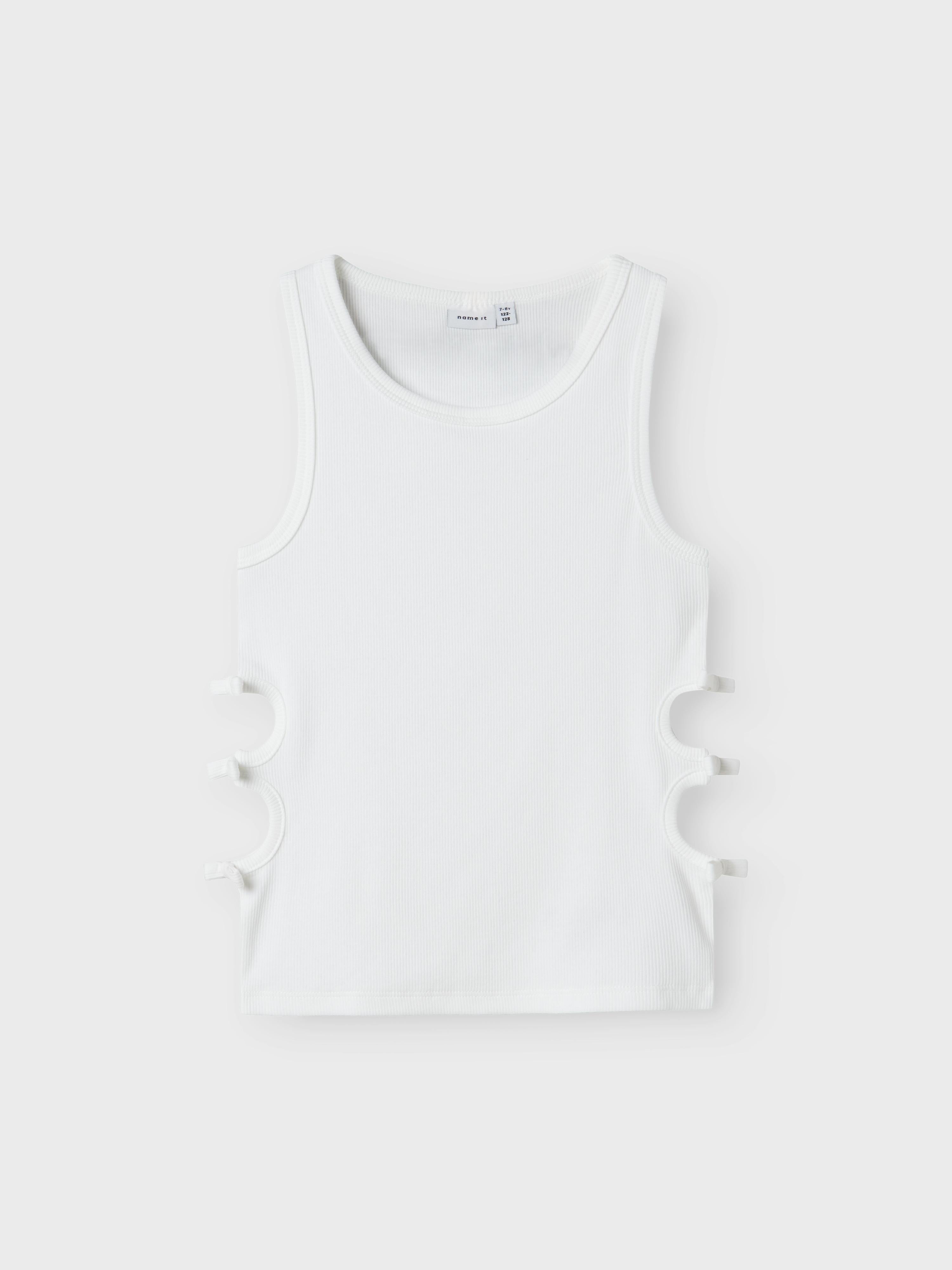 Name It canotta kids bianco cut out con fiocchi