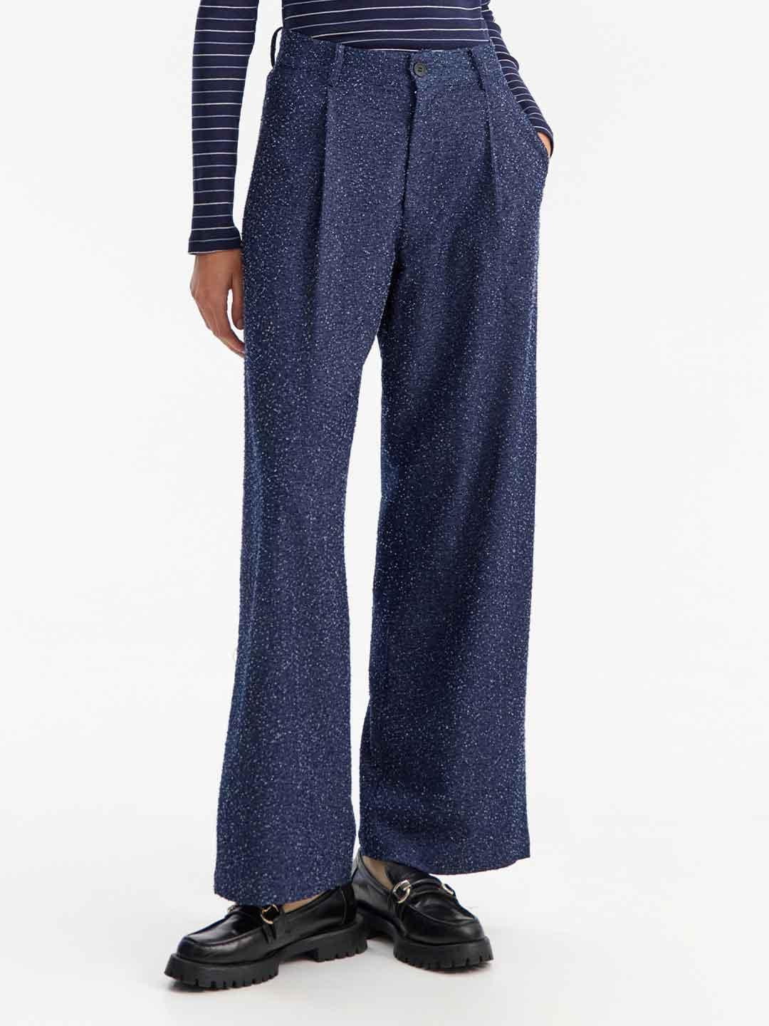 Eleh jeans blu a palazzo