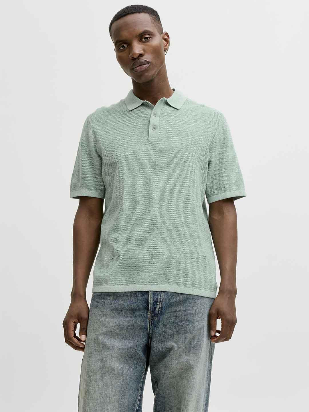Jack & Jones polo verde con bottoni