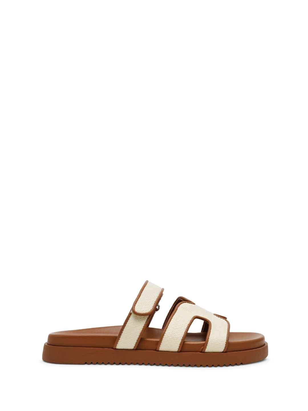 Steve Madden Missile sandali cuoio in rafia