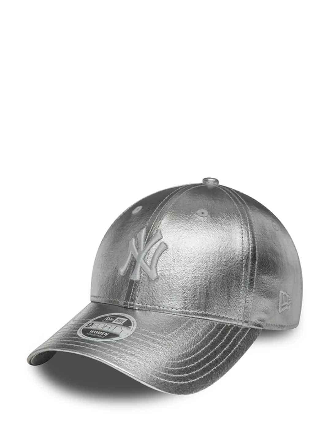 New Era 9Forty cappello argento con logo bianco