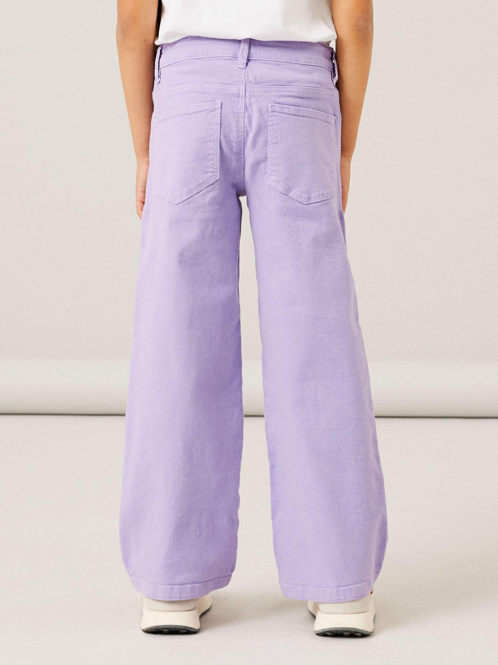 Name It kids pantaloni lilla vestibilità ampia
