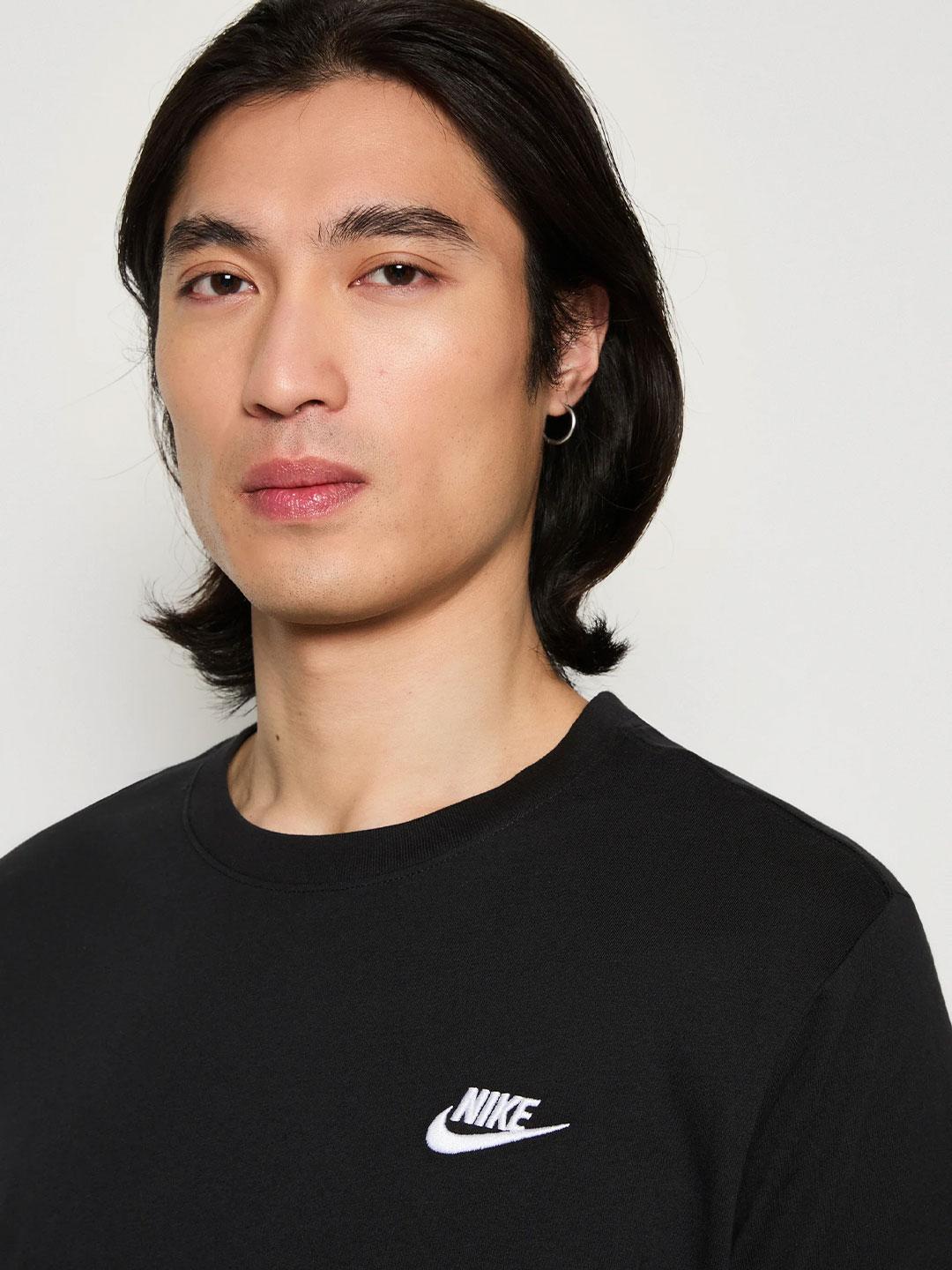 Nike t-shirt nero con logo bianco