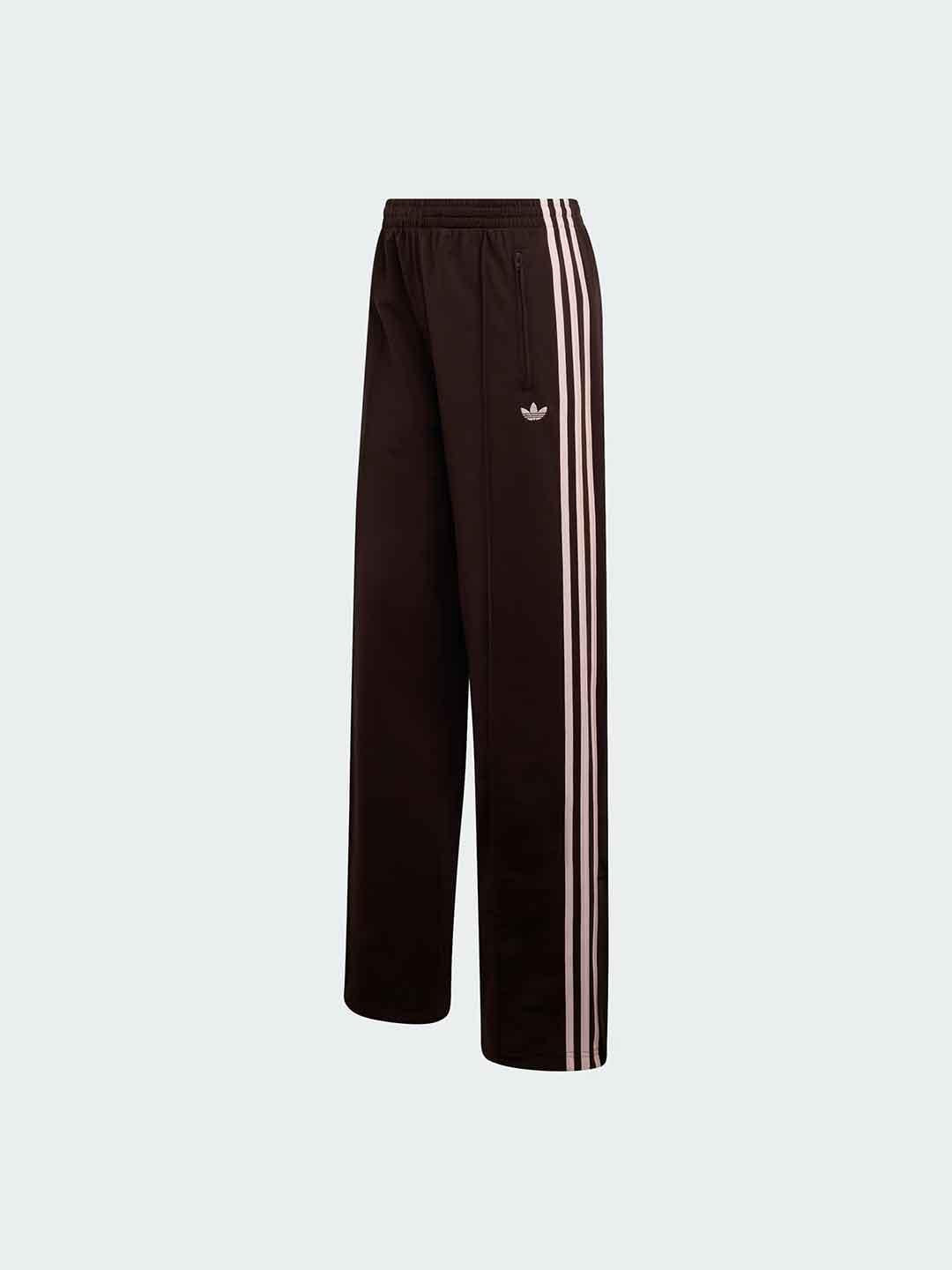 Adidas Firebird Loose pantalone marrone con bande rosa