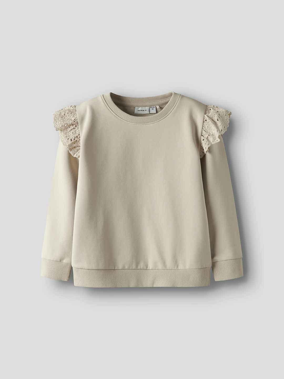 Name It felpa kids beige con volant