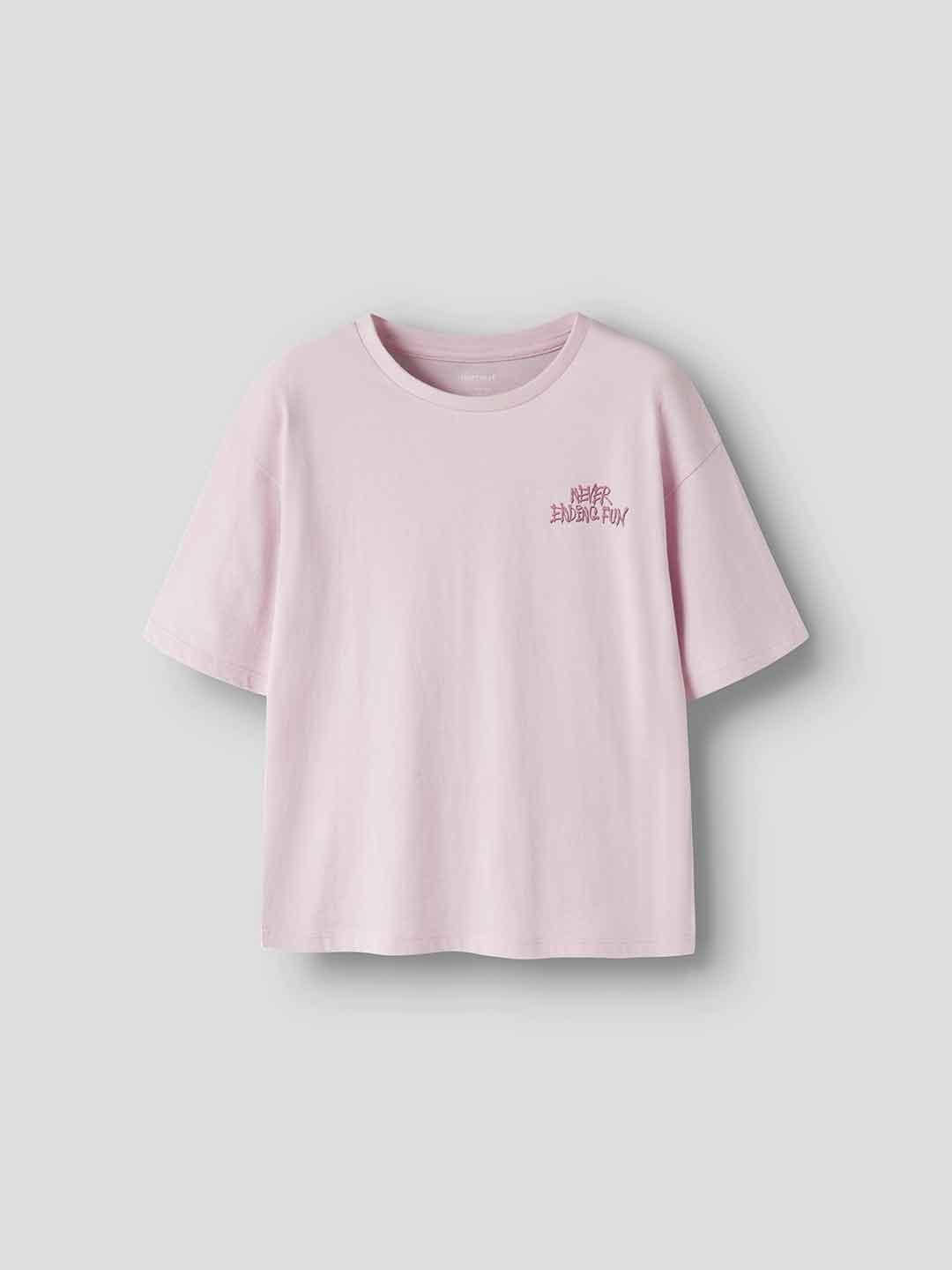 Name It t-shirt kids rosa Never ending fun