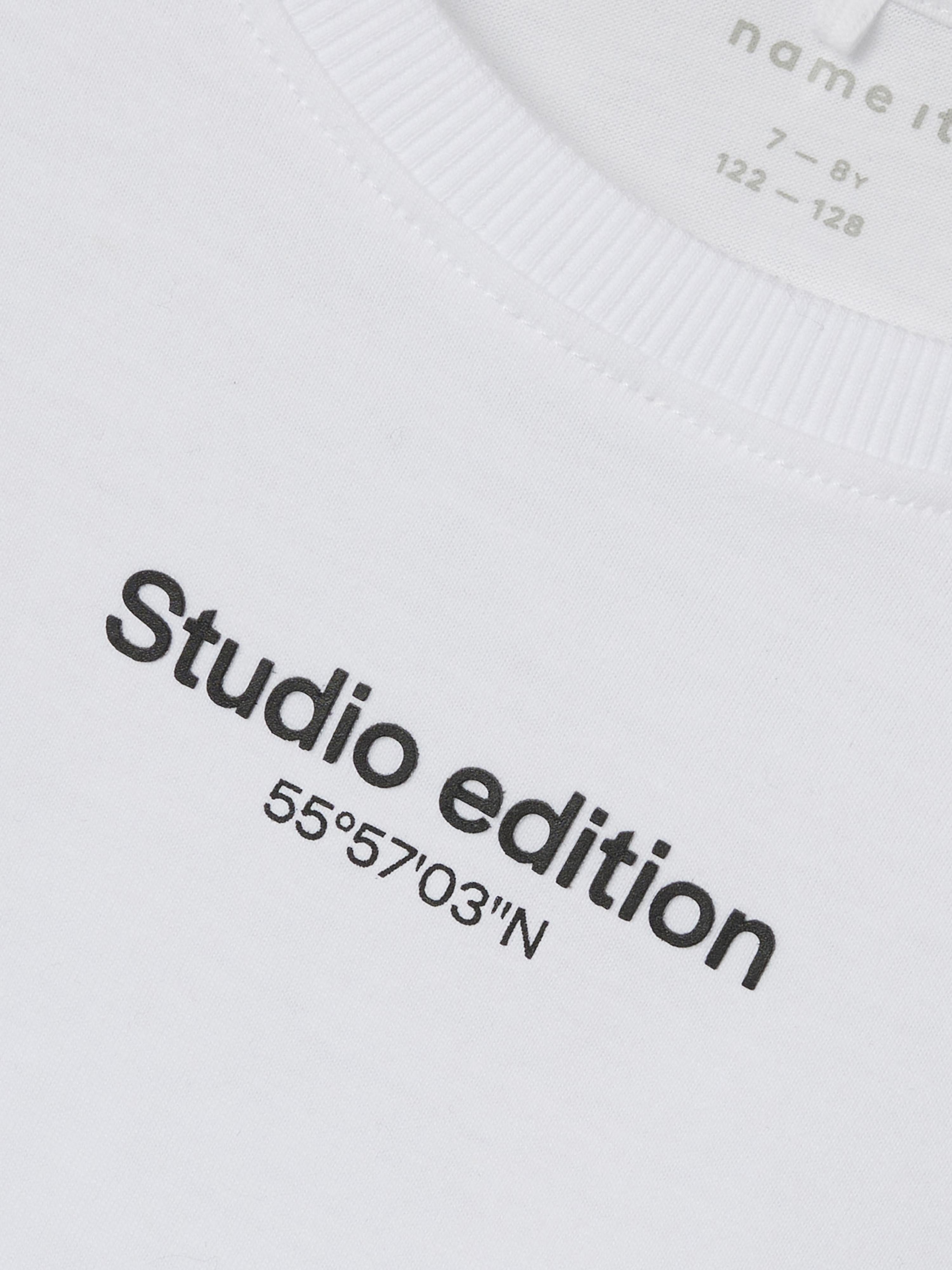 Name It t-shirt kids bianco grafica studio edition
