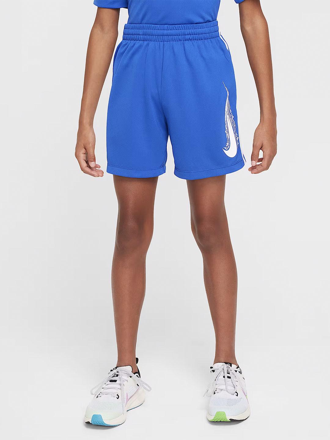 Nike bermuda kids celeste con logo