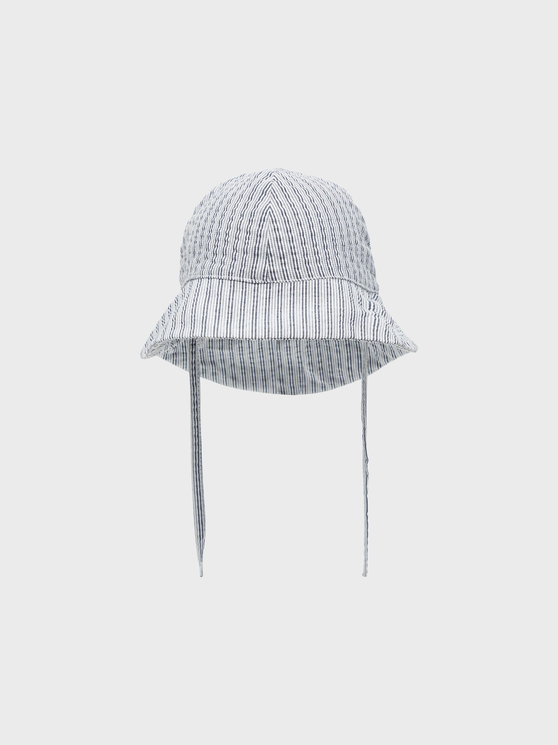 Name It cappello da sole a righe bianco e blu neonati
