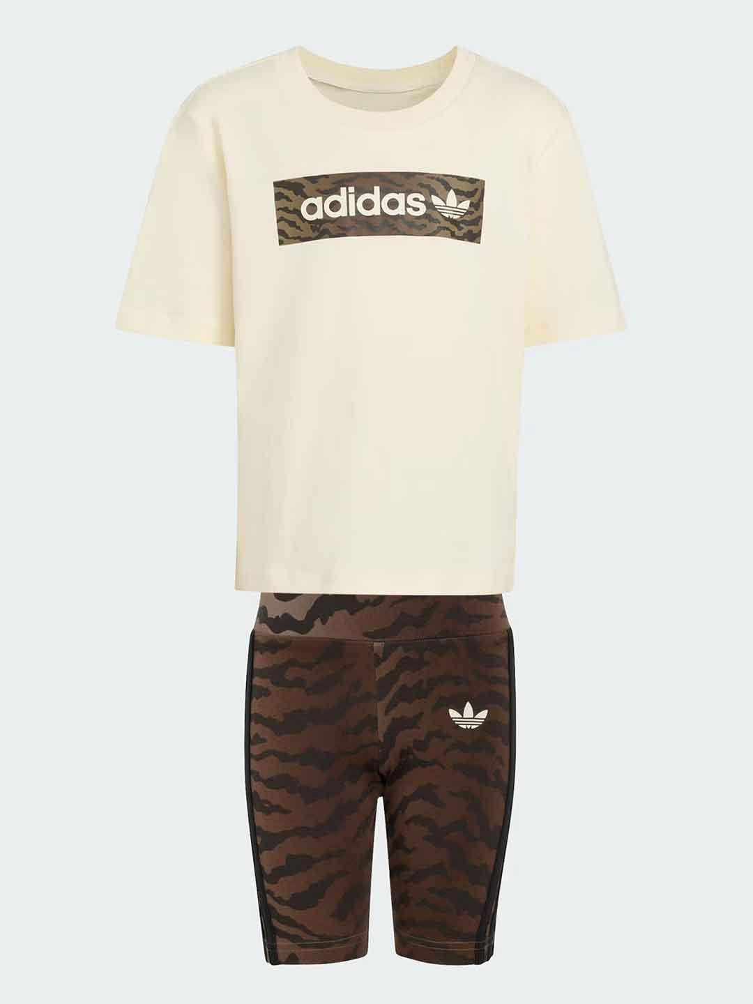 Adidas coordinato kids panna tigrato