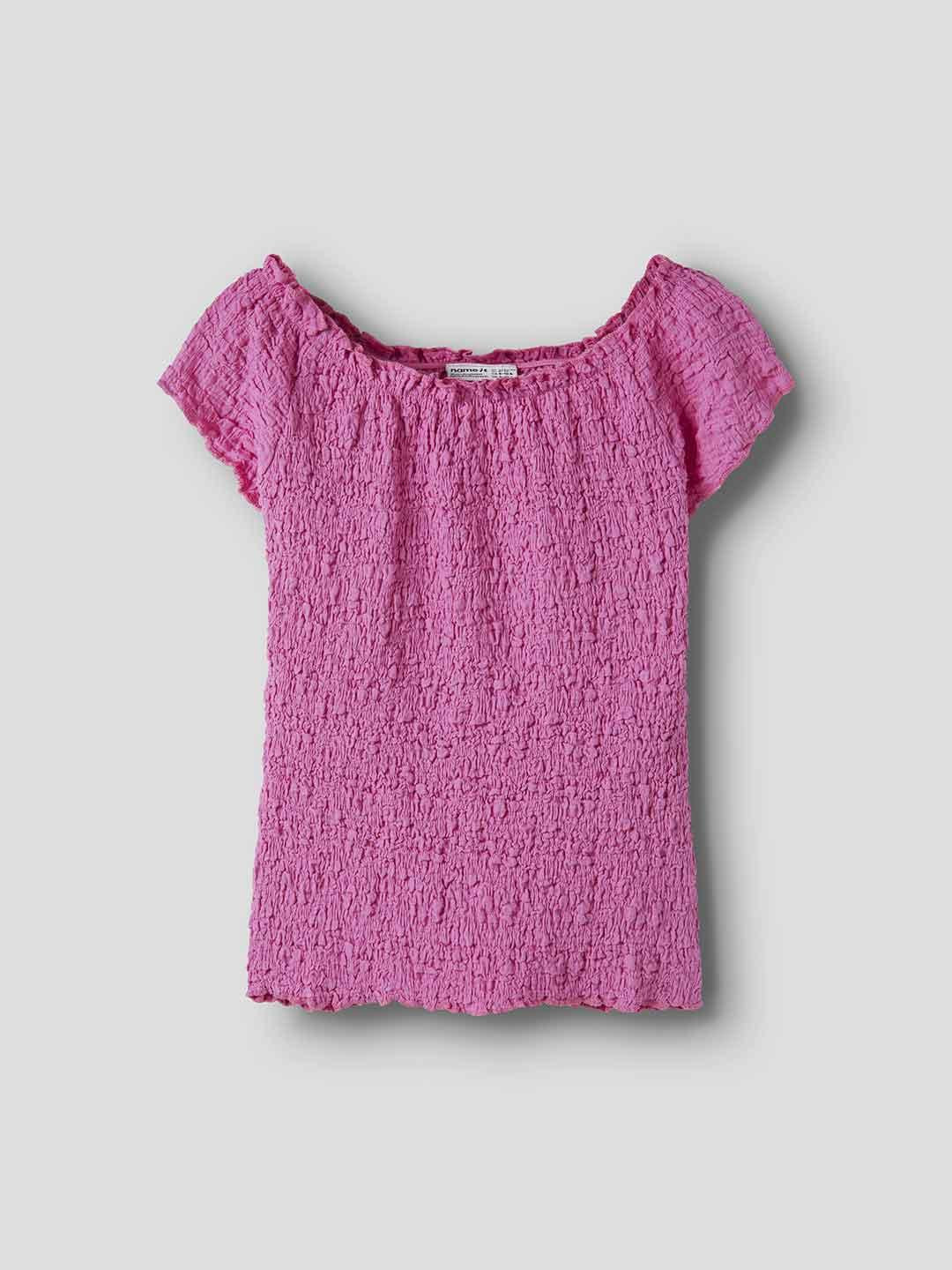 Name It t-shirt kids fucsia con arriccio