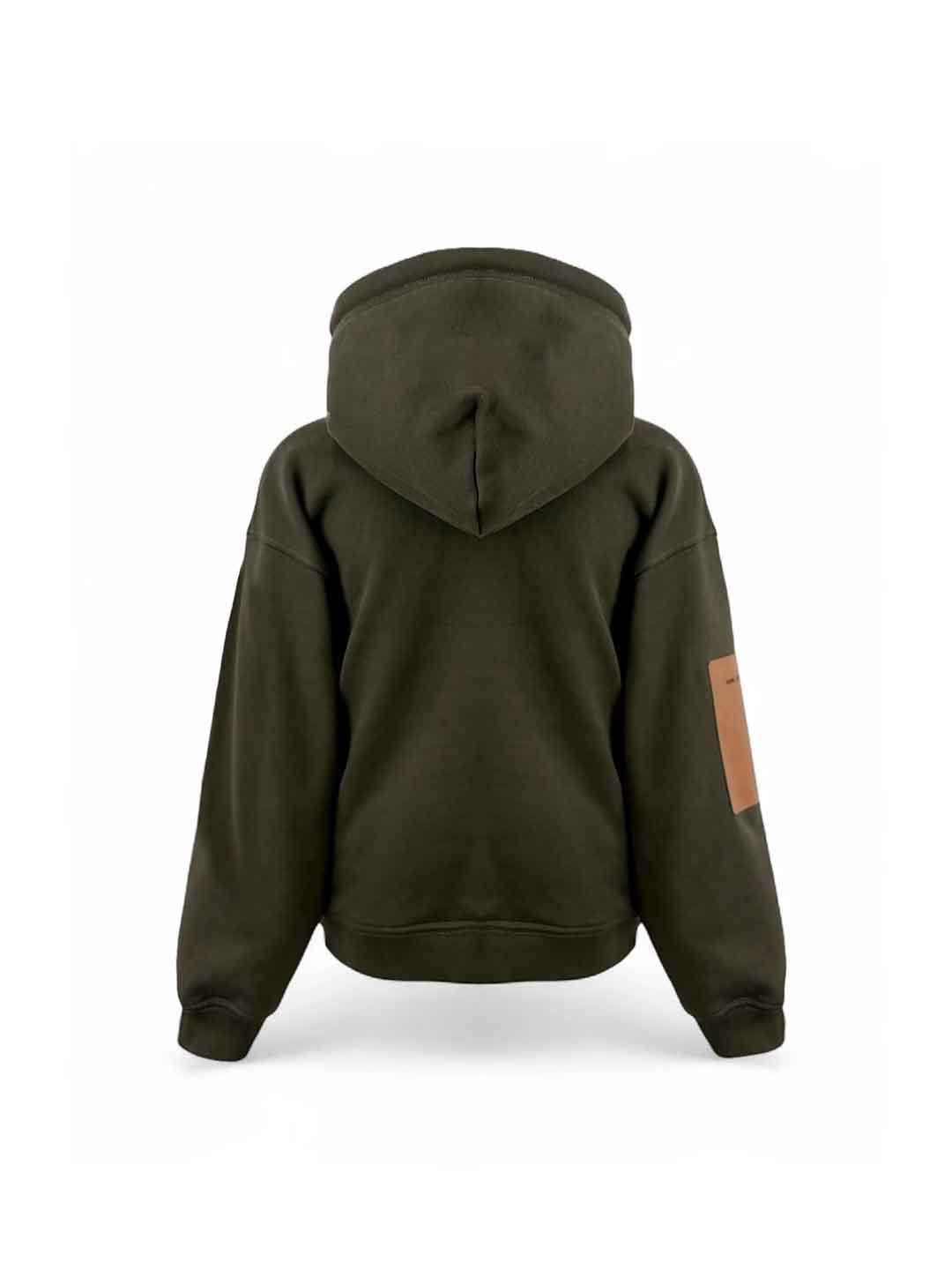 Yes London felpa kids verde con doppio cappuccio