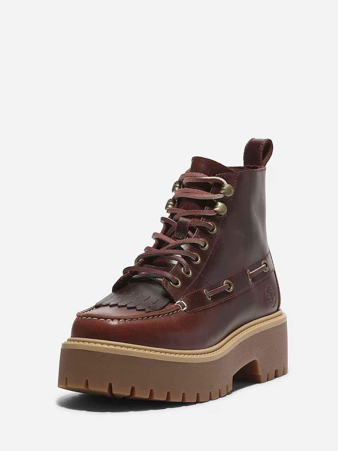 Timberland Stone Street anfibio bordeaux con frange