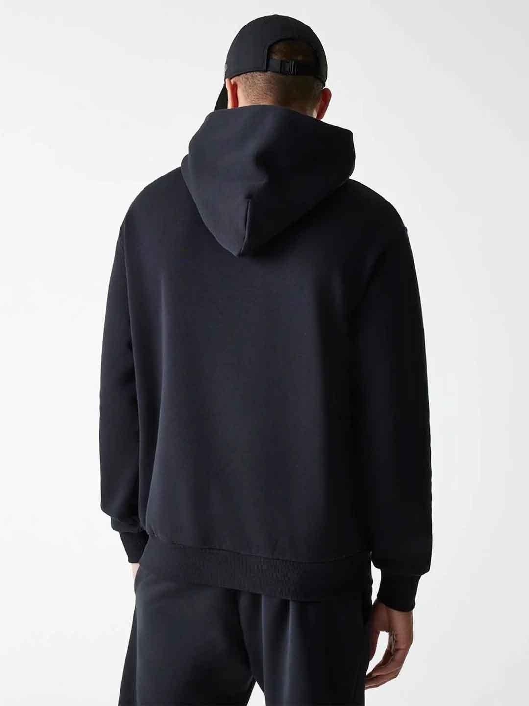 New Era felpa nero over con cappuccio