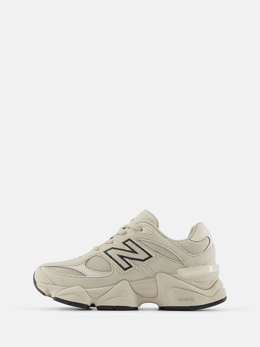 New Balance 9060 sneakers kids beige logo nero