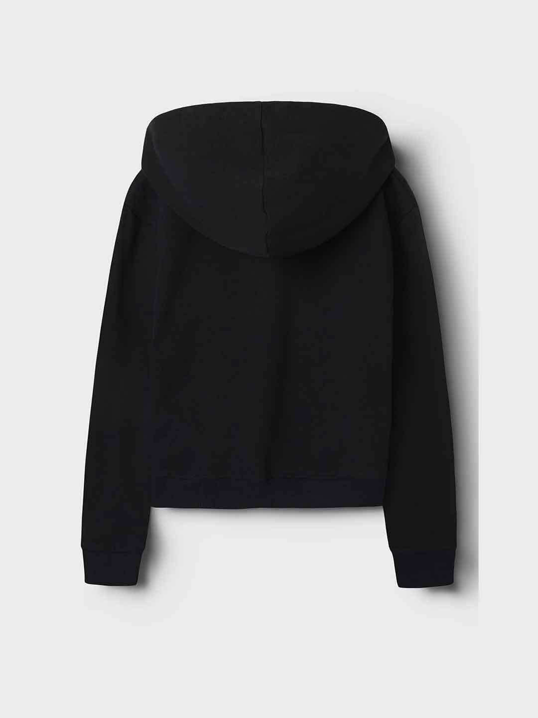 Name It felpa kids nero con zip e cappuccio