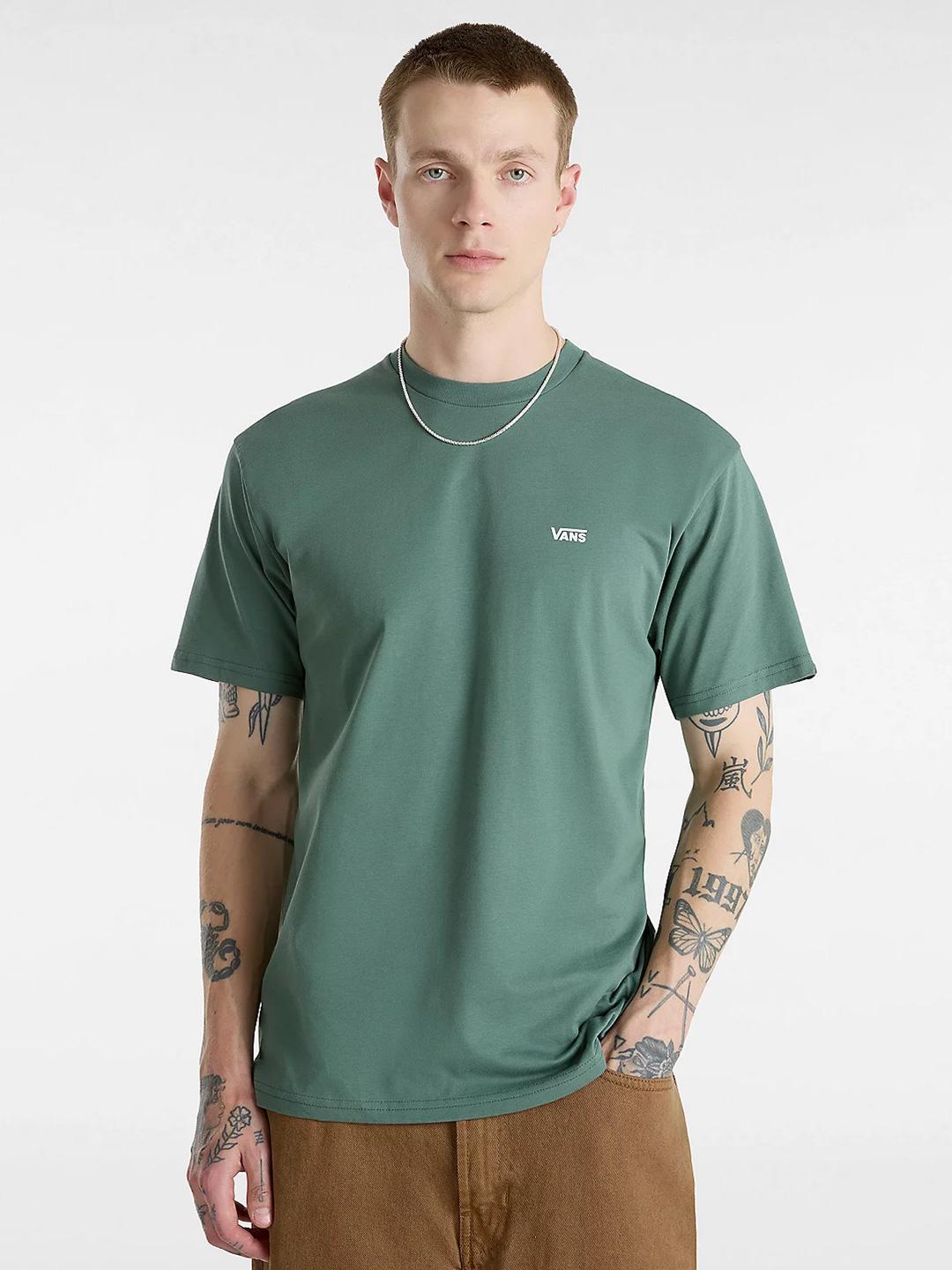 Vans Left Chest t-shirt verde con logo bianco
