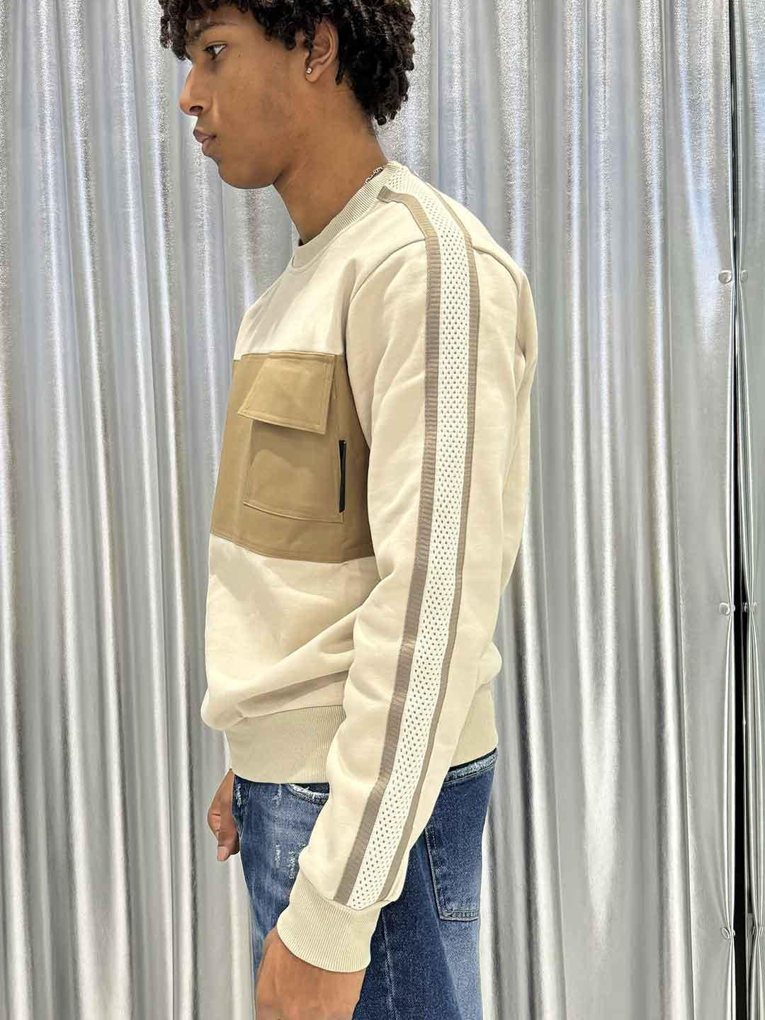 Pret a Porter felpa beige con tasca