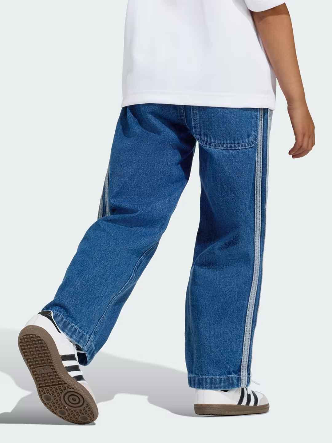 Adidas Firebird jeans kids blu