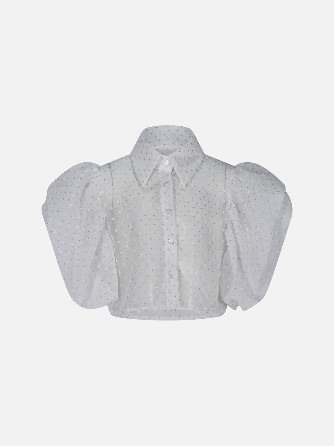 Marc Ellis camicia kids bianco crop