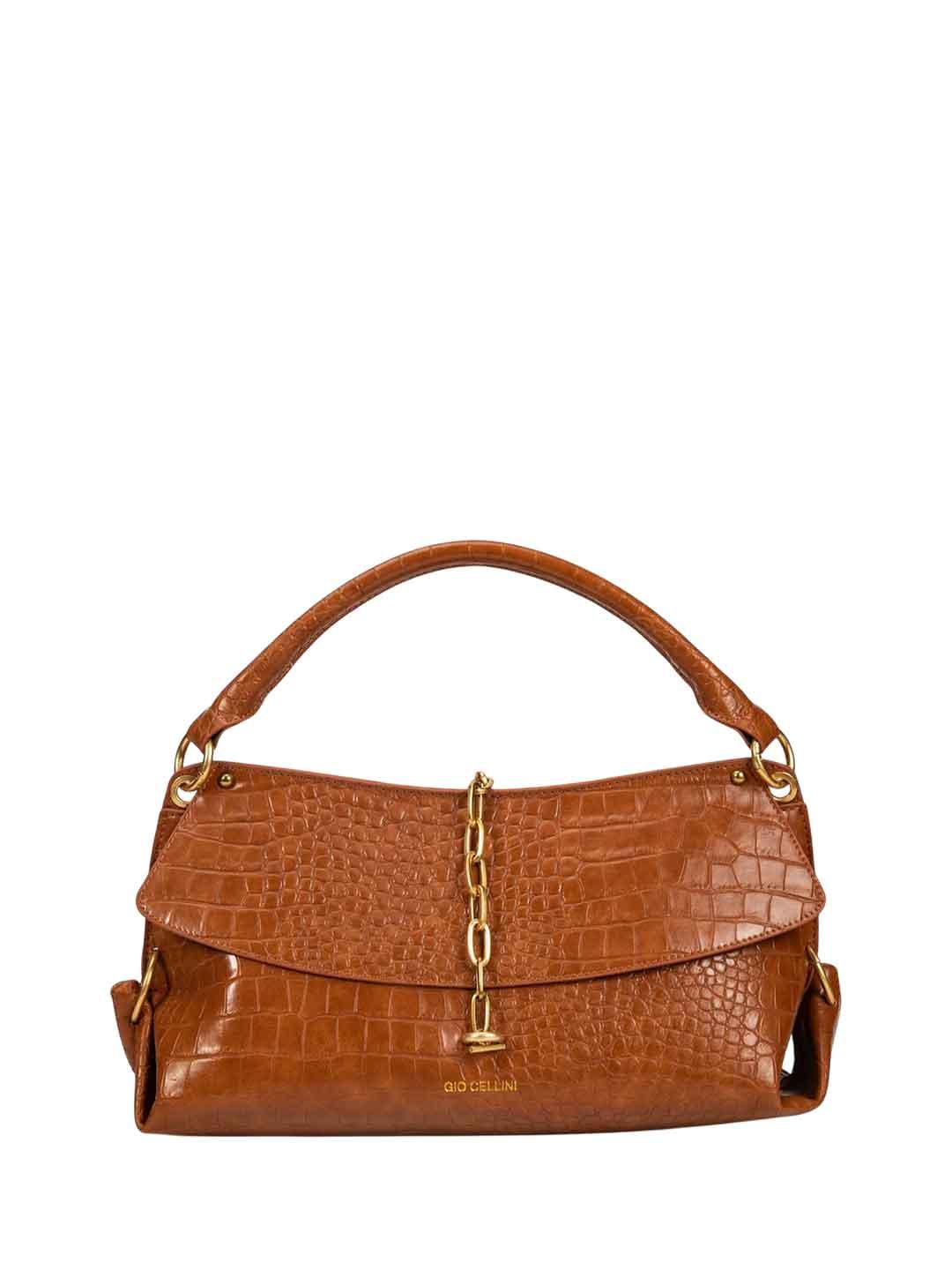 Gio Cellini borsa marrone pitonata