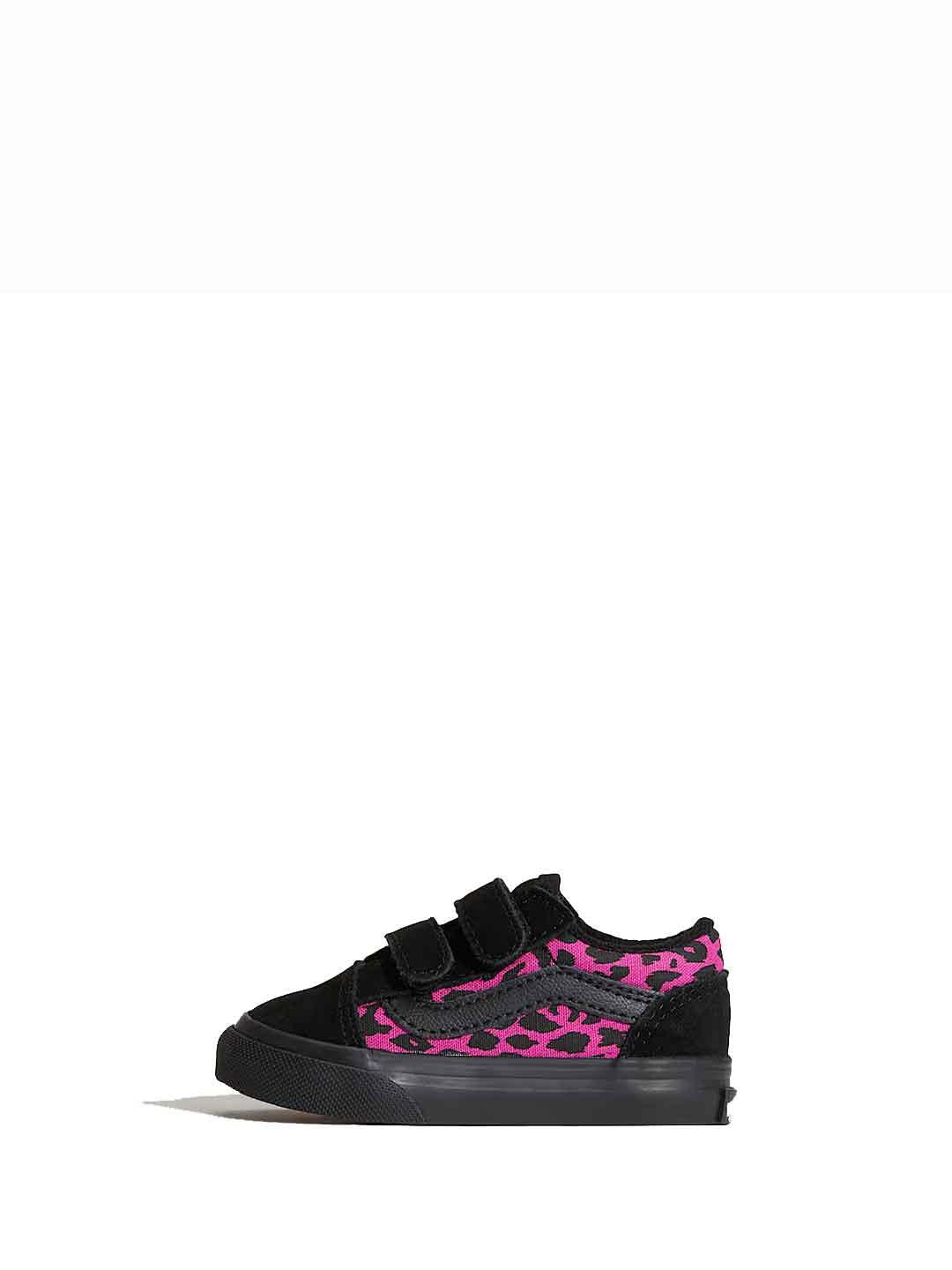 Vans Old Skool sneakers kids nero e fucsia