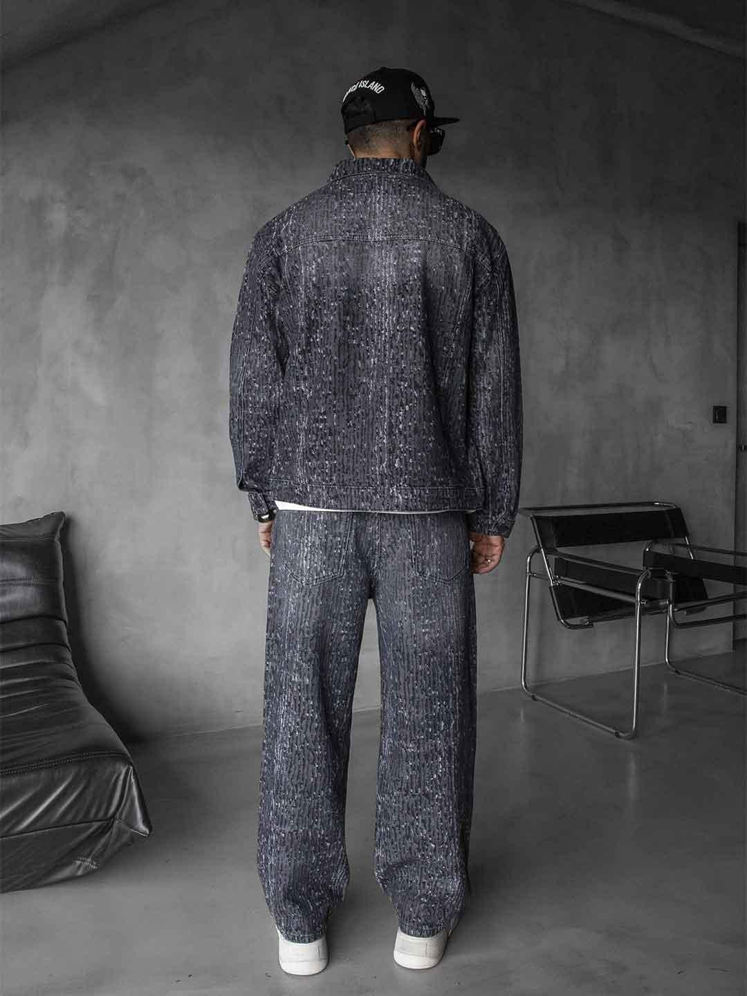 Black Island giubbino grigio in jeans