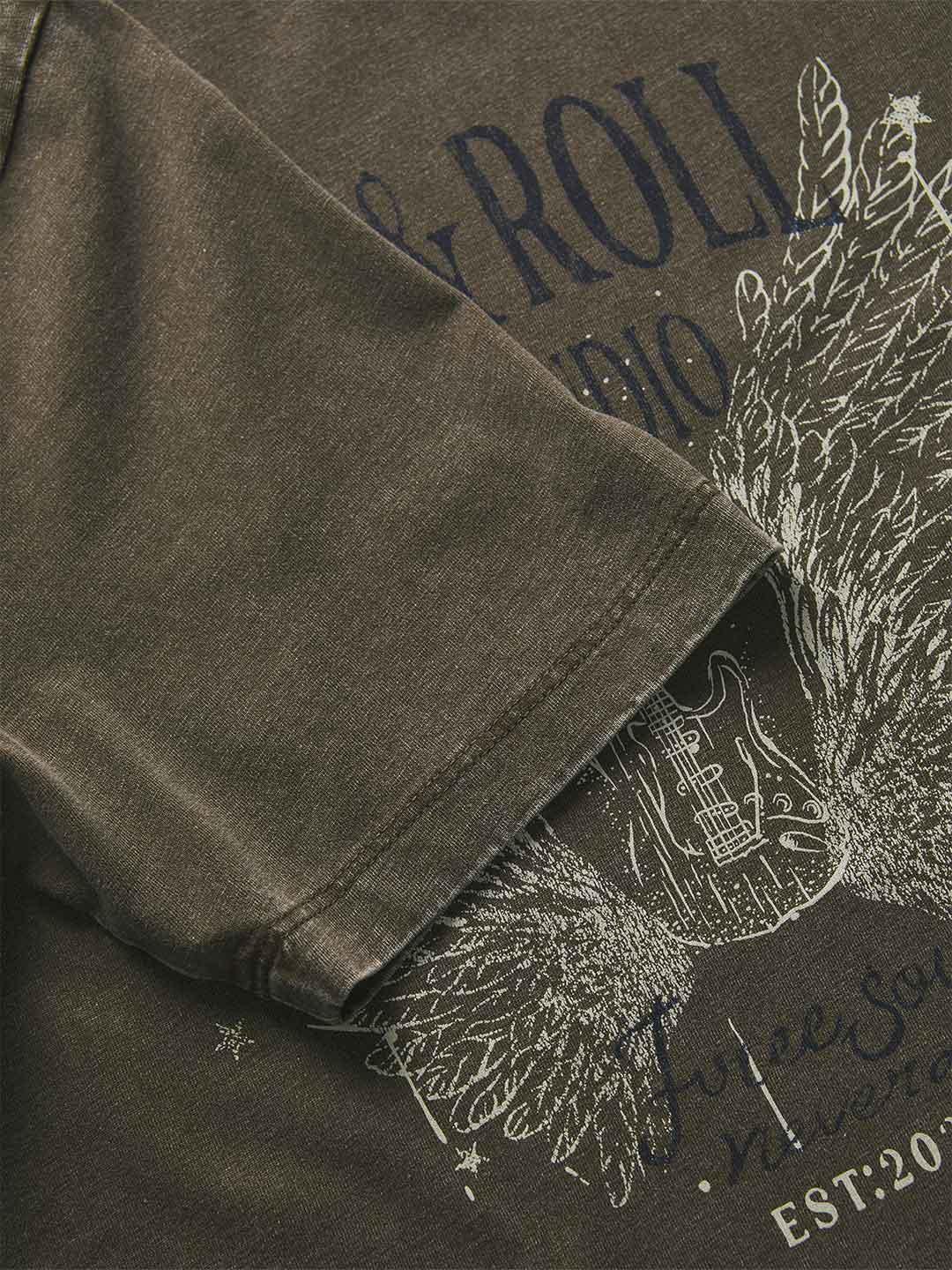 JJXX t-shirt marrone Rock e Roll