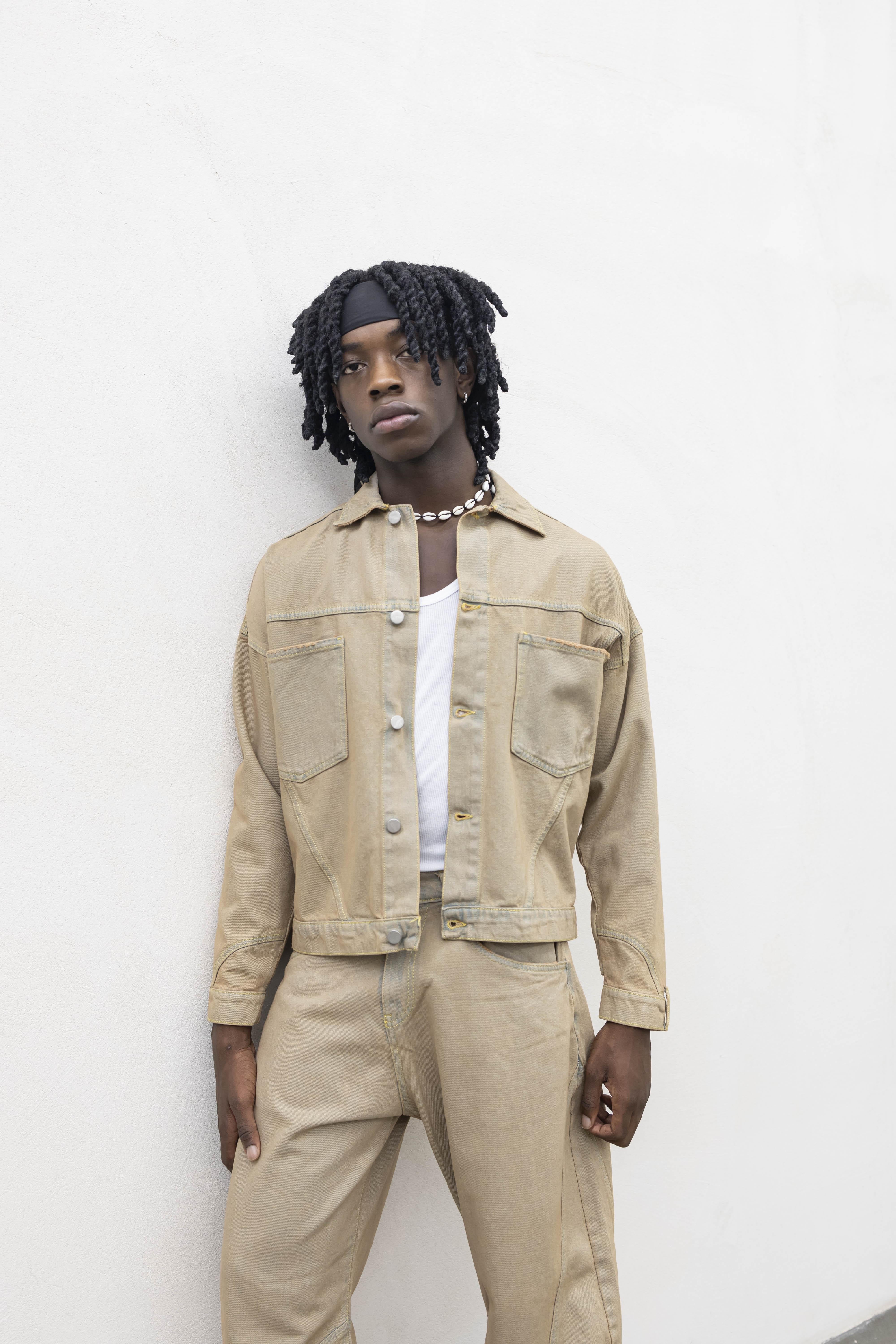 Present Day coordinato beige in denim