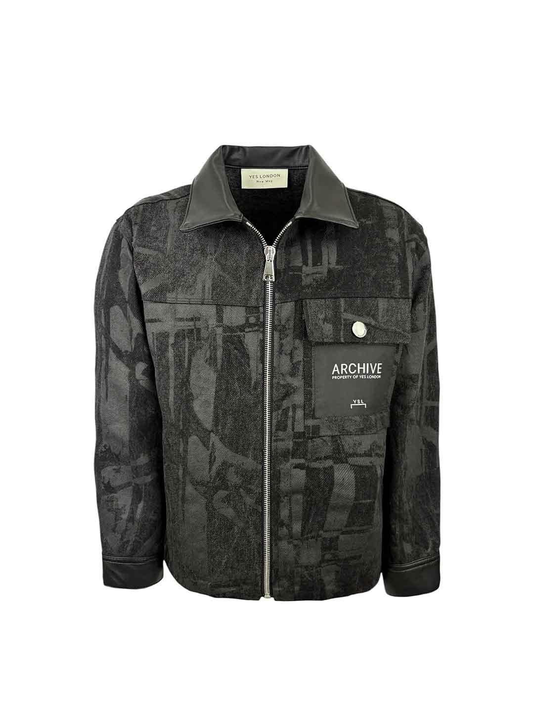 Yes London camicia kids nero spalmato