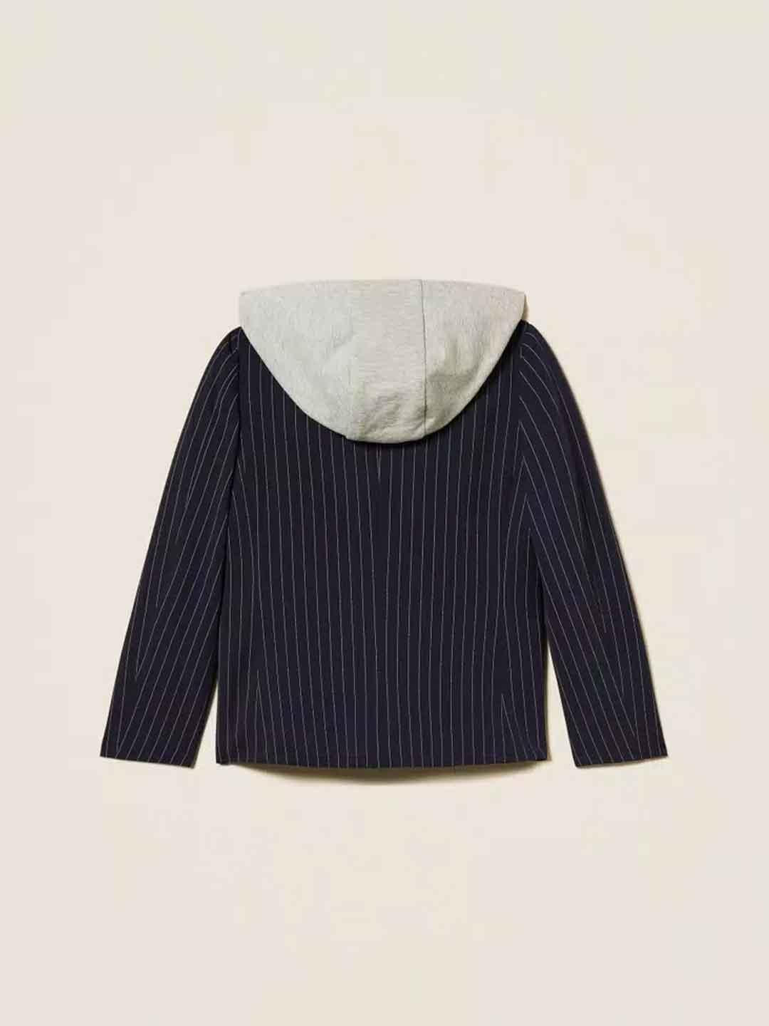 Twinset giacca kids blu con cappuccio