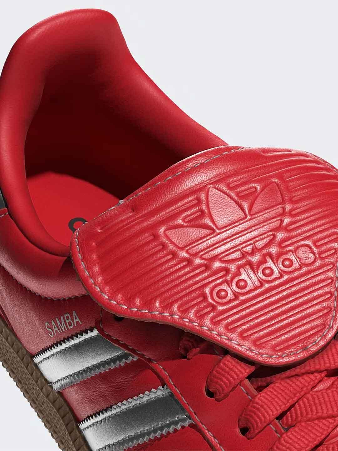 Adidas Samba LT W sneakers rosso e argento