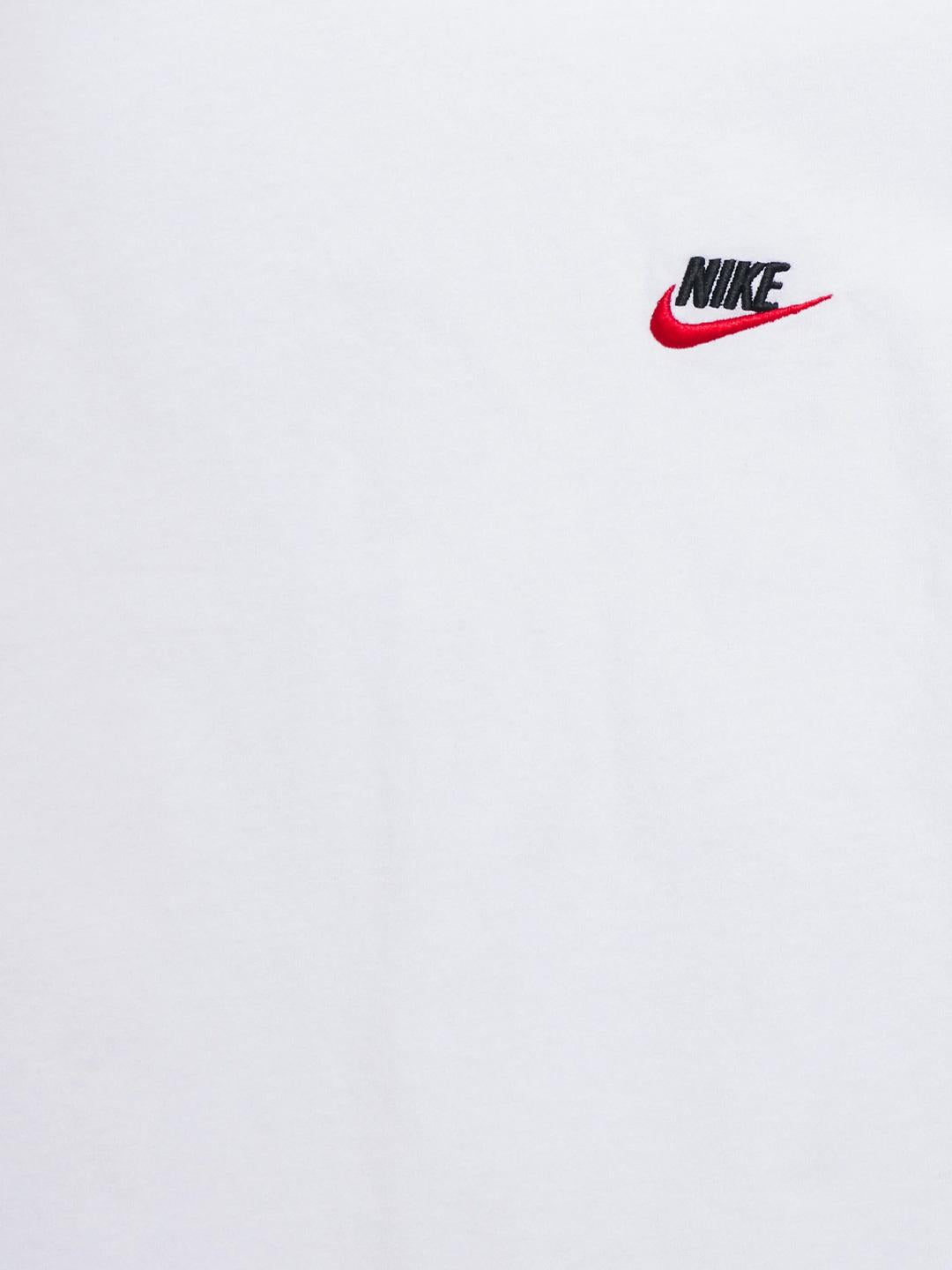 Nike t-shirt bianco con logo rosso